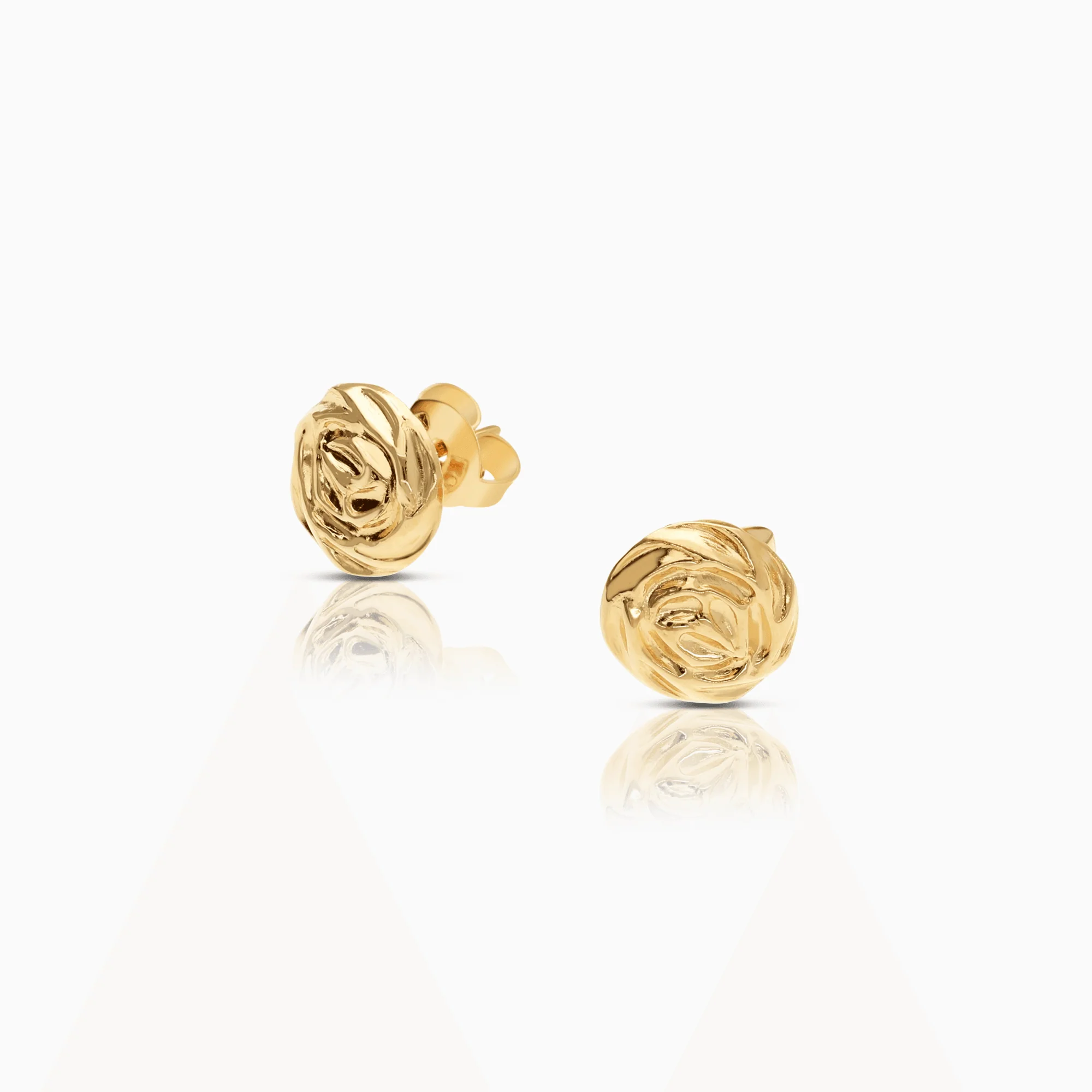 Gold earrings rose 1.02g 18K gold - Image 2