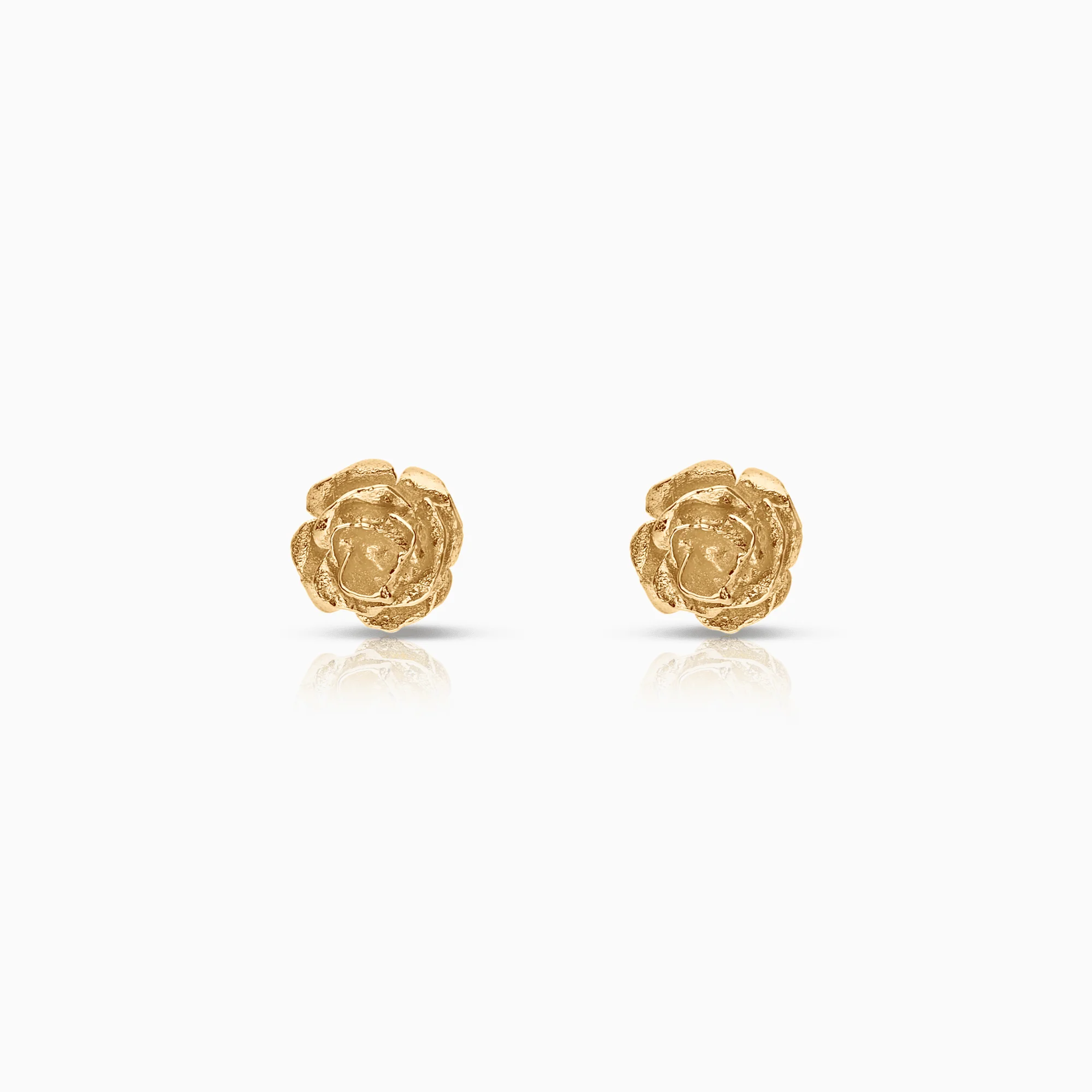 Gold earrings rose 1.11g 18K gold
