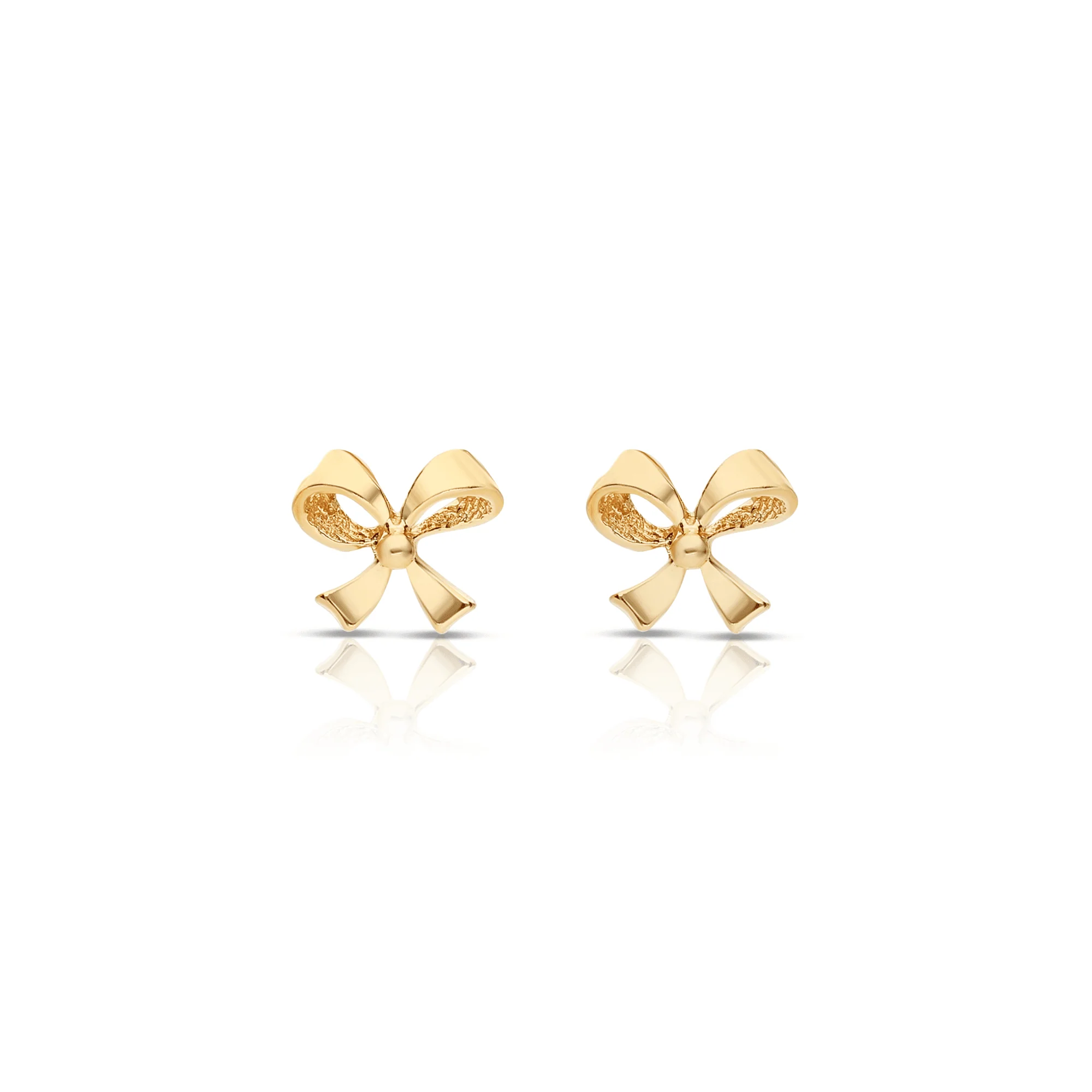 Gold Bow Earrings 0.93g 18K Gold