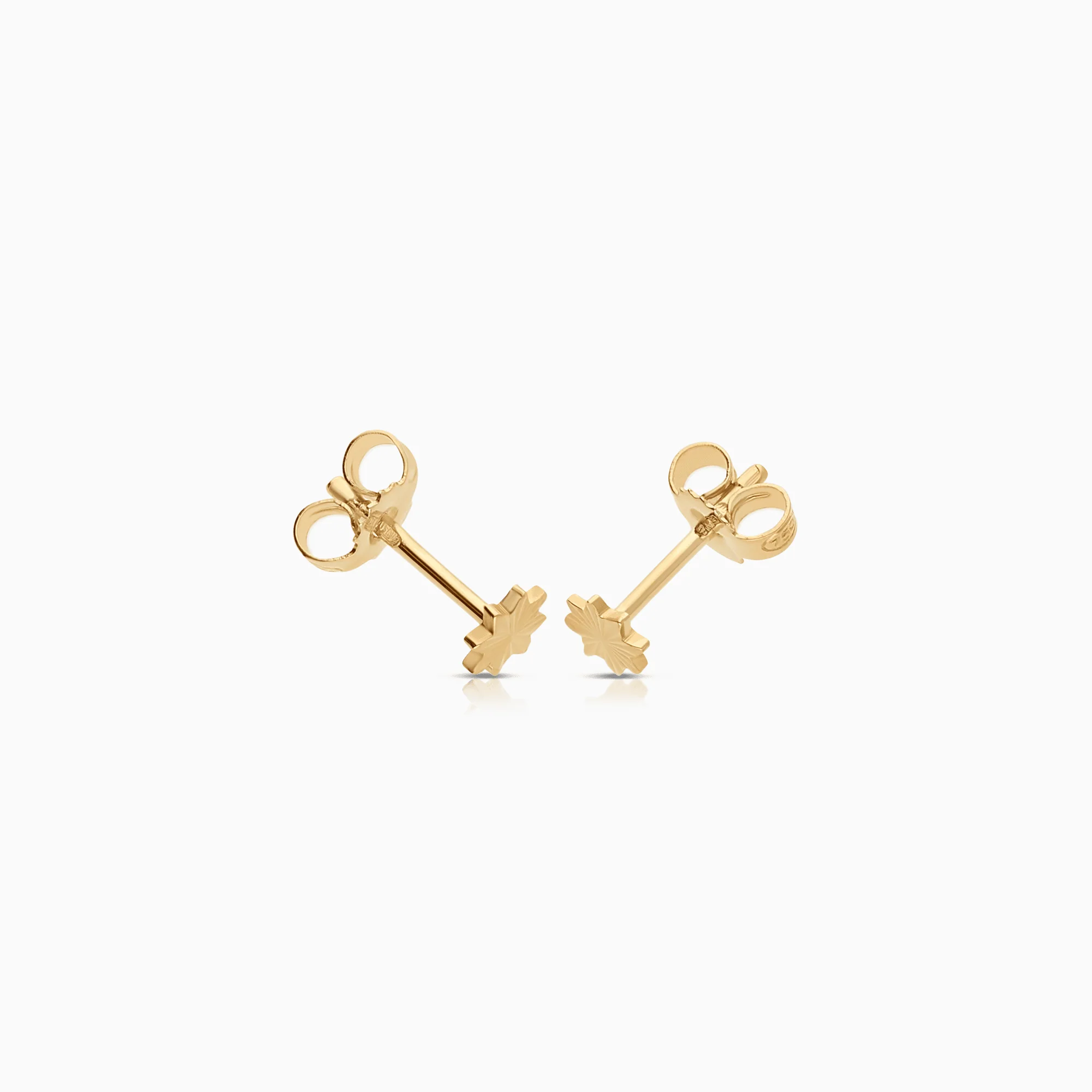 Gold earrings star 0.42g 18K gold - Image 2