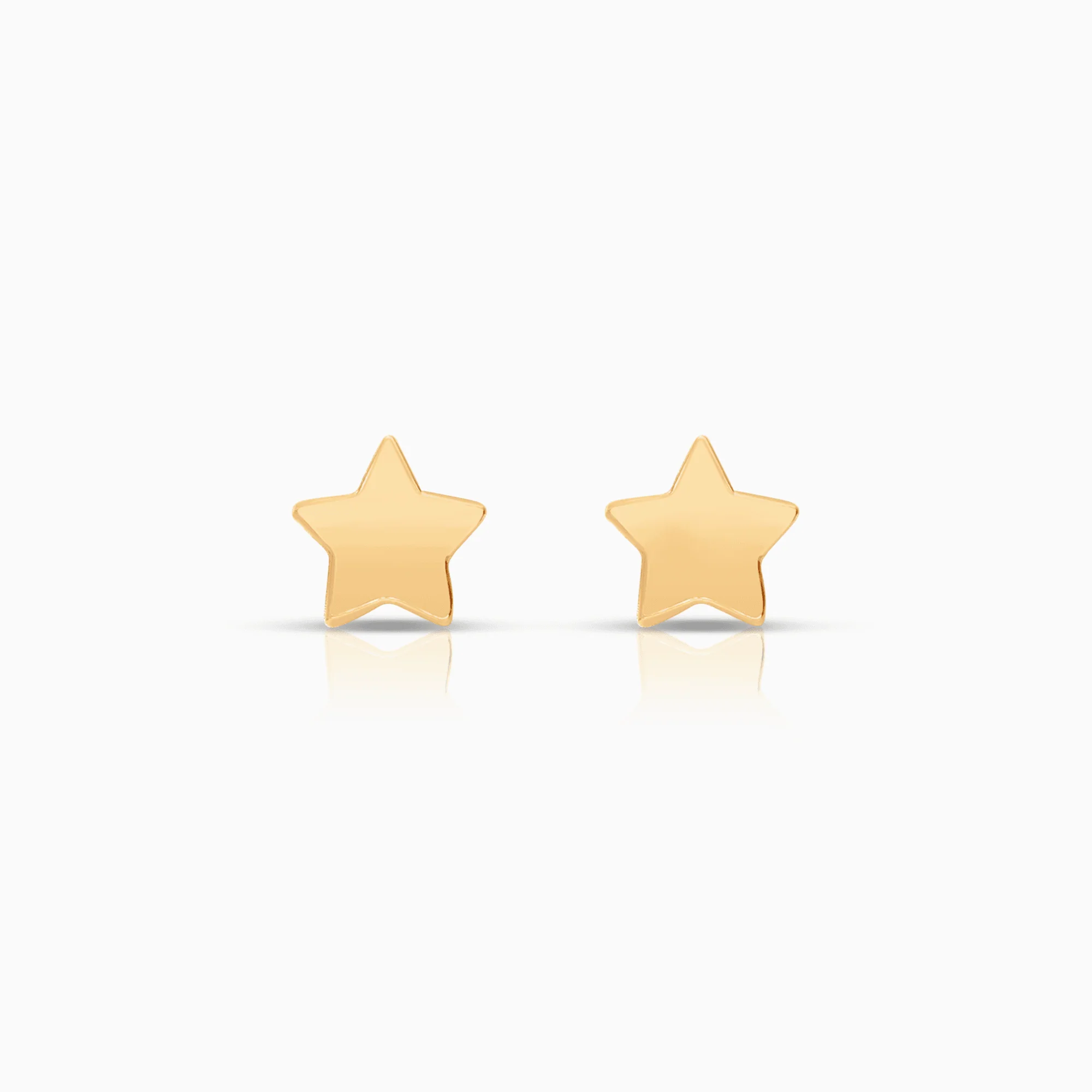 Gold Star Earrings 0.37g 18K Gold