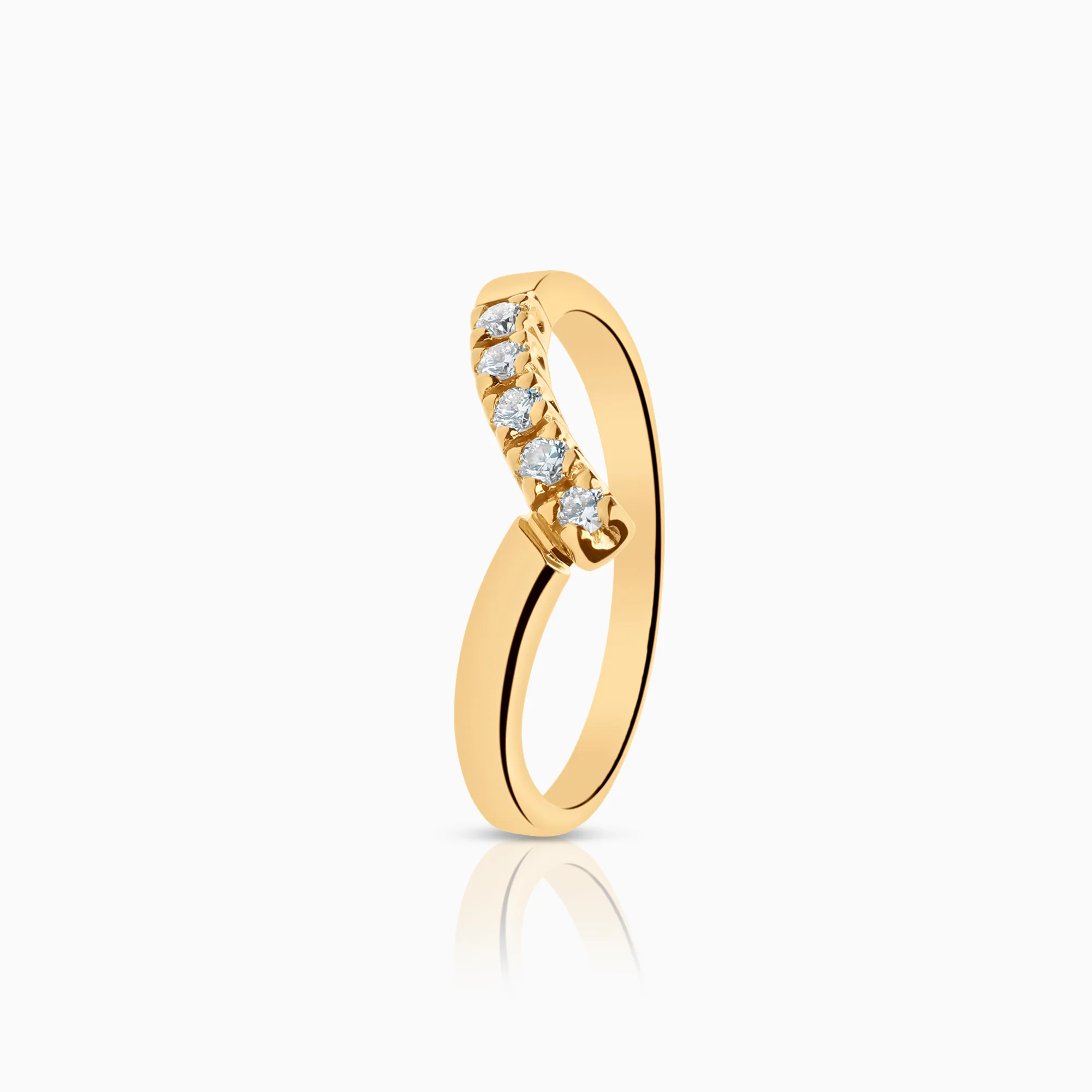 Diamond ring 0.12ct 18K gold