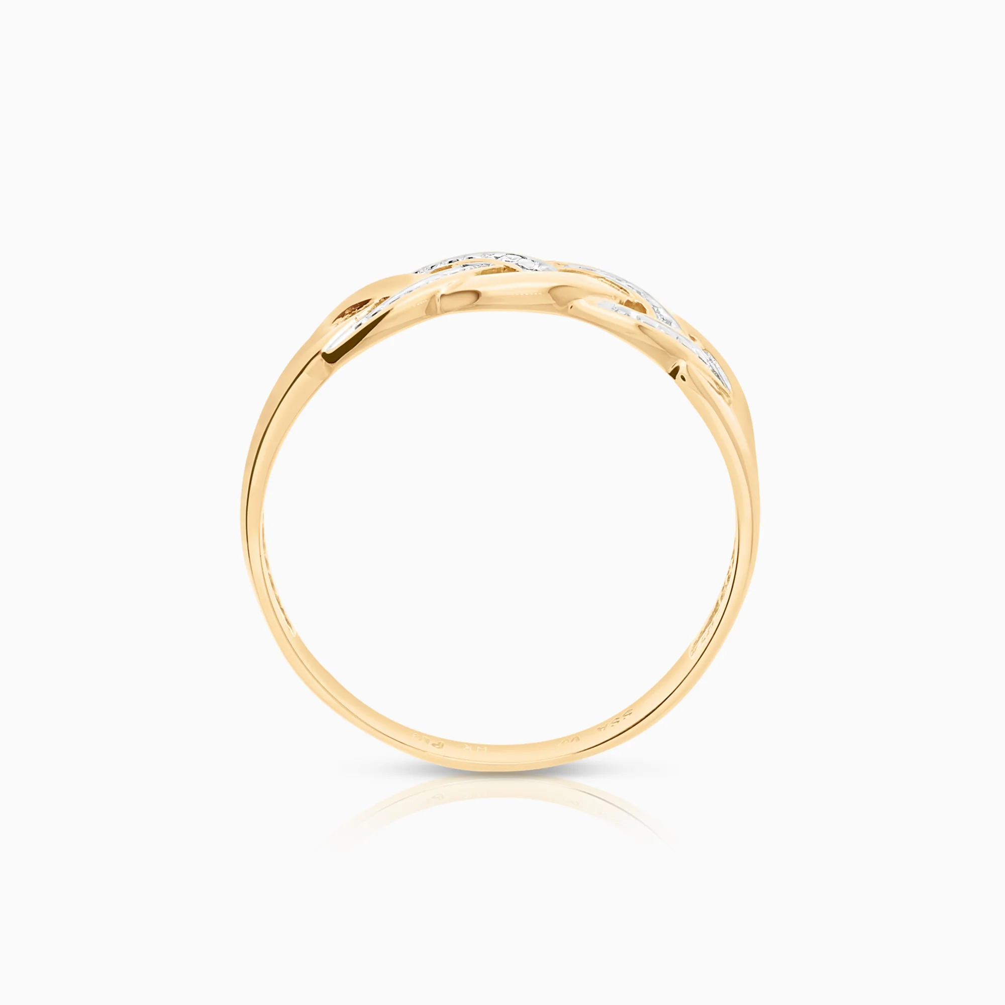 Diamond ring 0.005ct 18K gold - Image 2