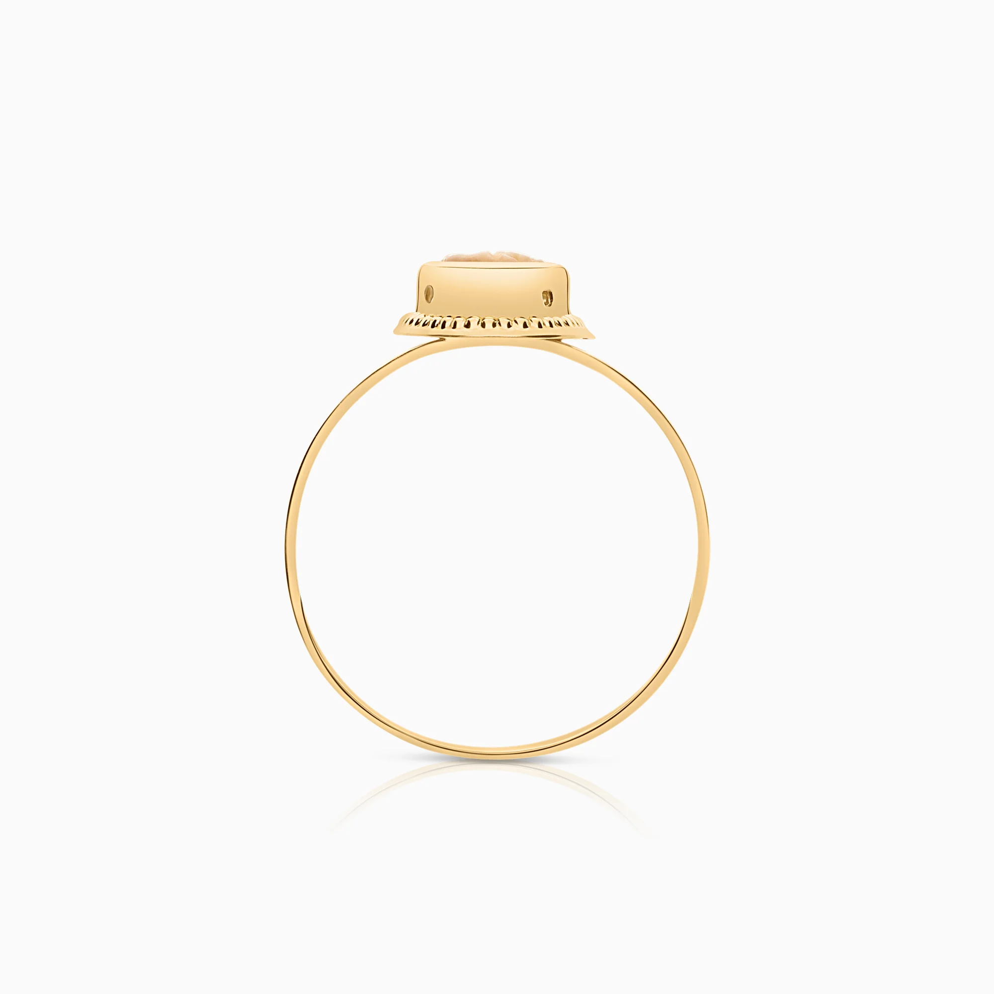 Gold ring cameo 1.13g 18K gold - Image 2
