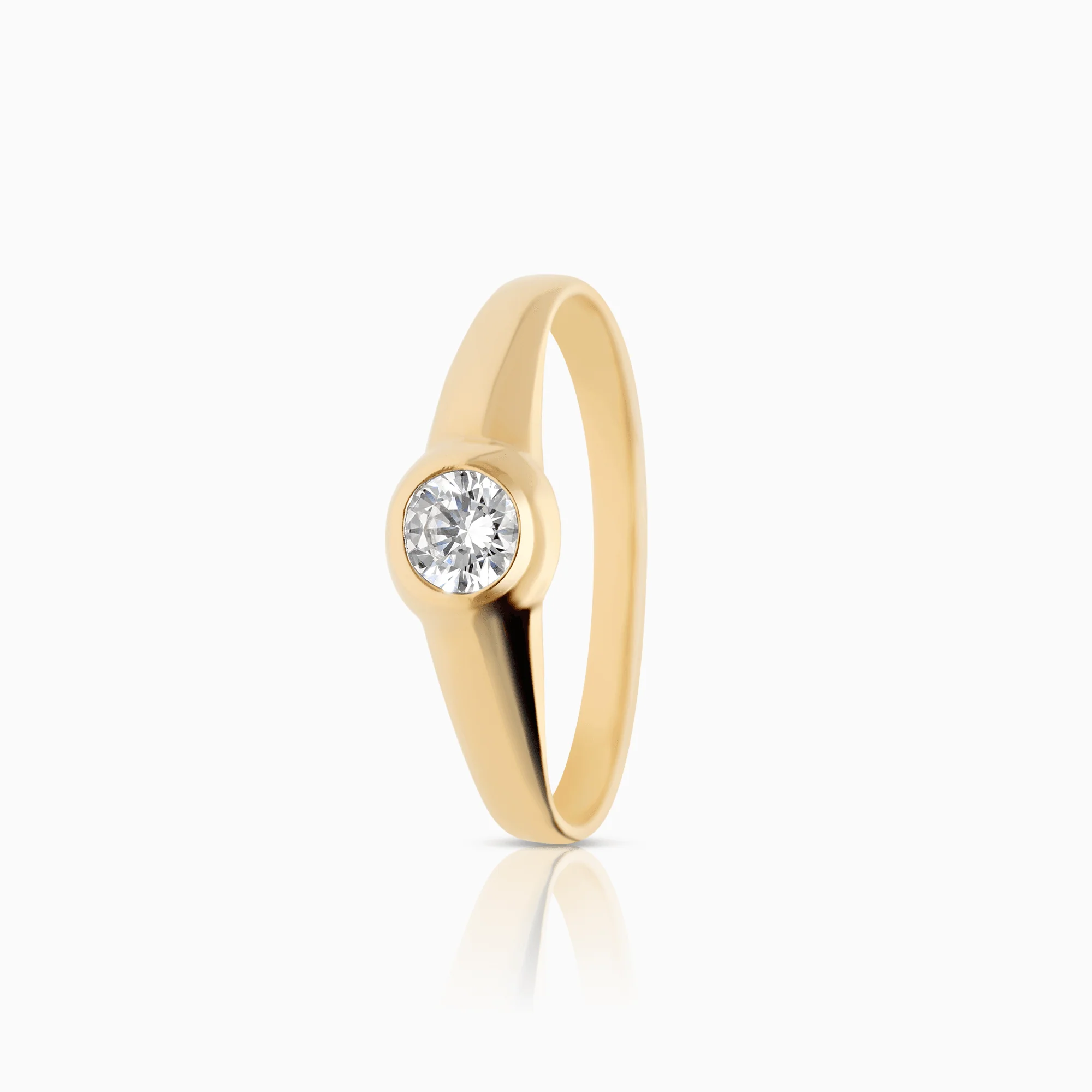 Gold Ring with Cubic Zirconia 2.01g 18K Gold