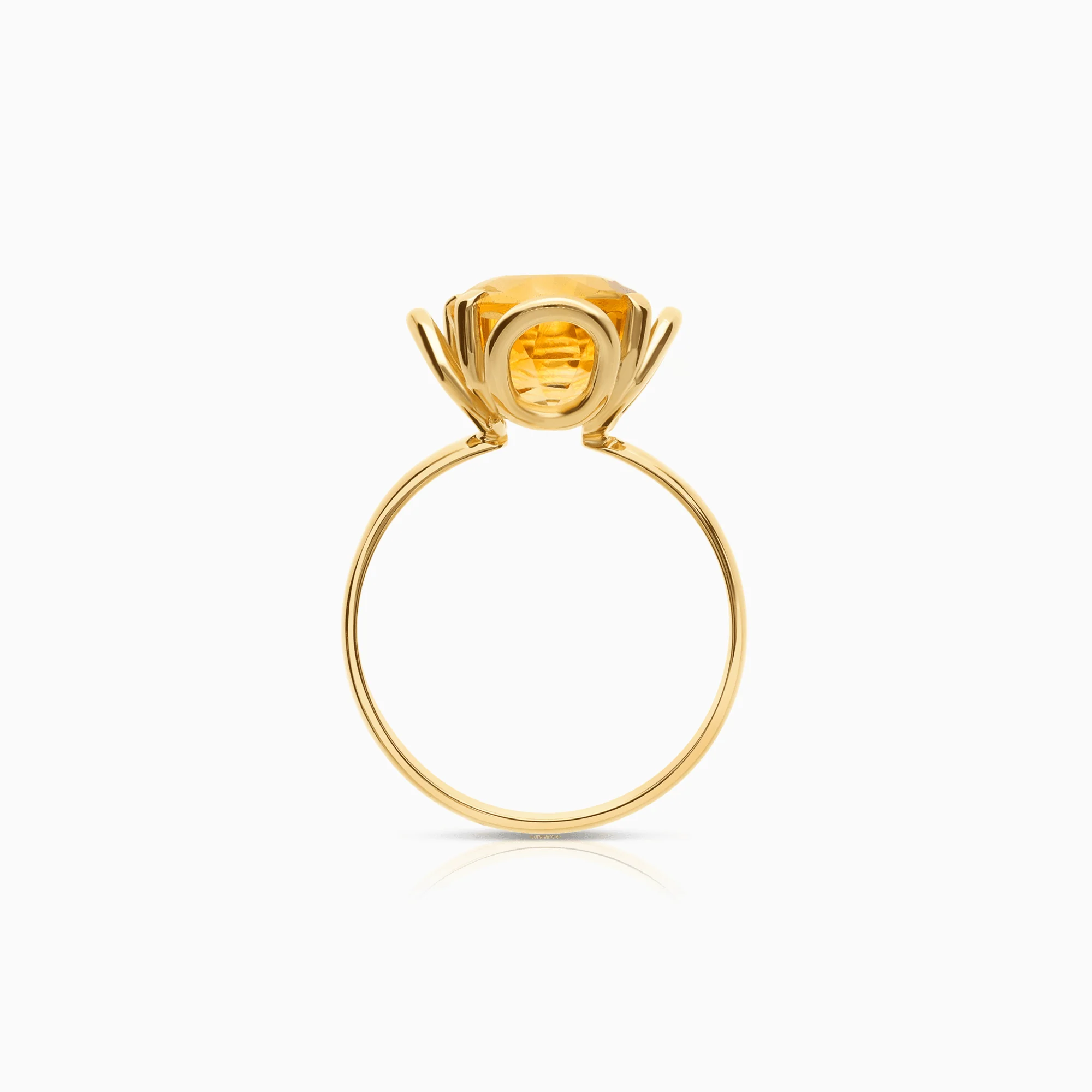 Gold ring with a citrine 4.50g 18K gold - Image 2