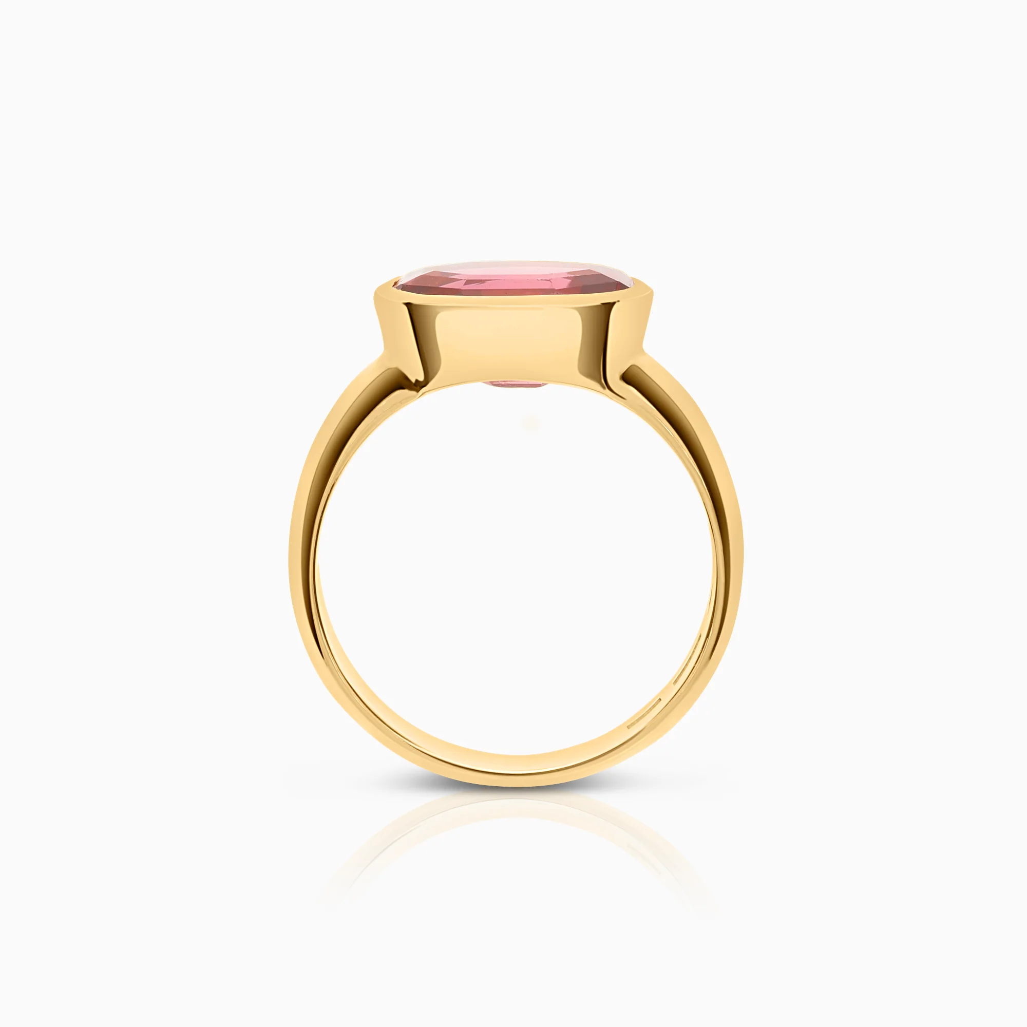 Gold Ring with a Pink Tourmaline 5.60g 18K Gold - Image 2
