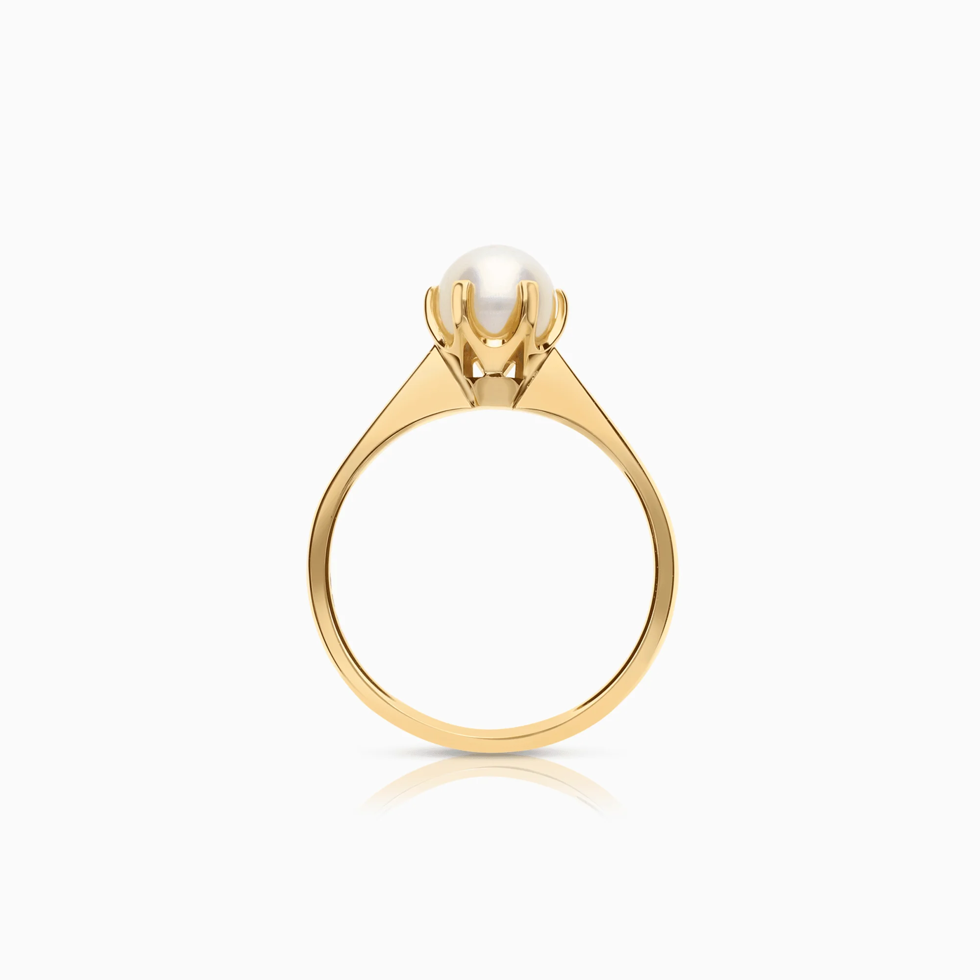 Gold ring with pearl 2.46g 18K gold - Image 2
