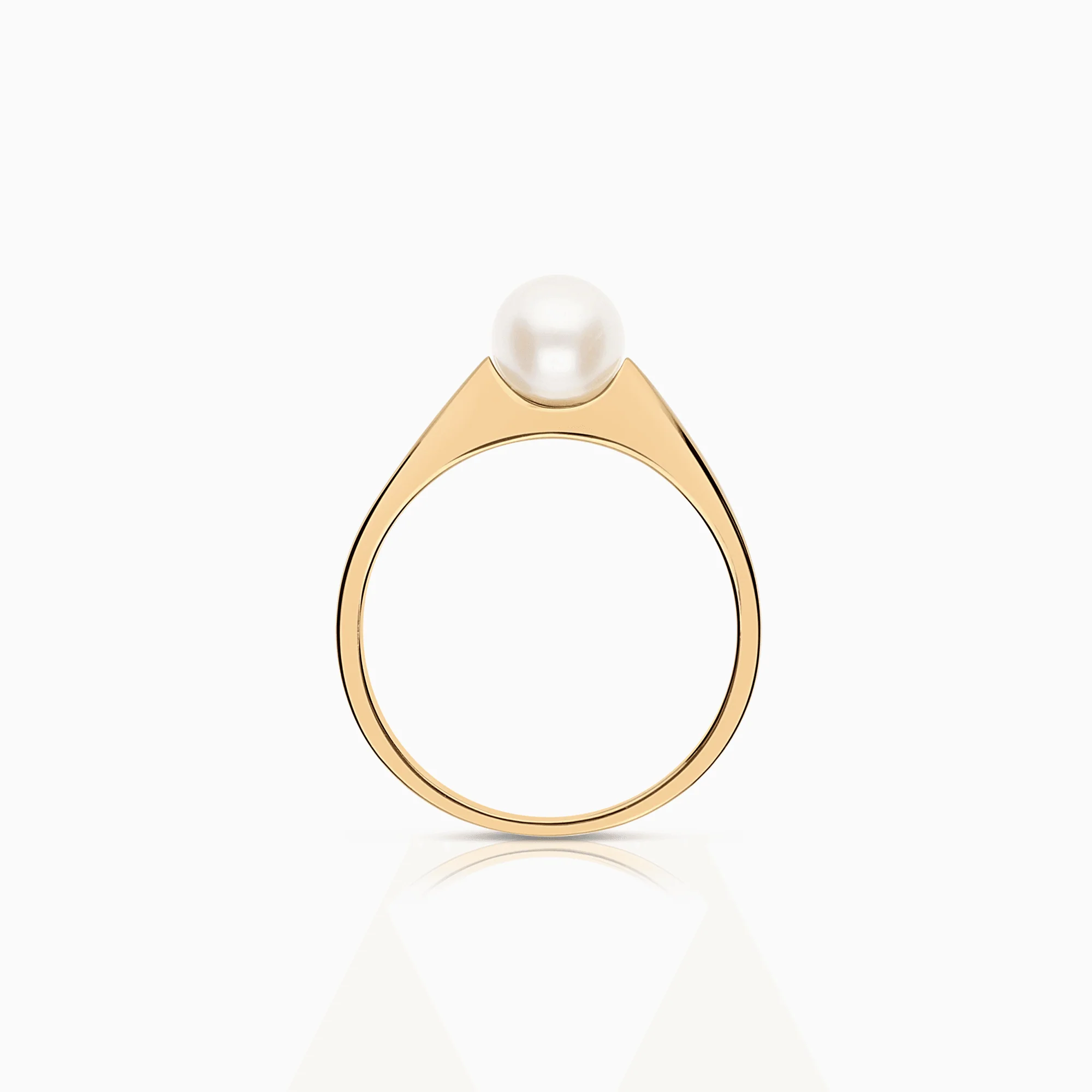 Gold ring with pearl 3.35g 18K gold - Image 2