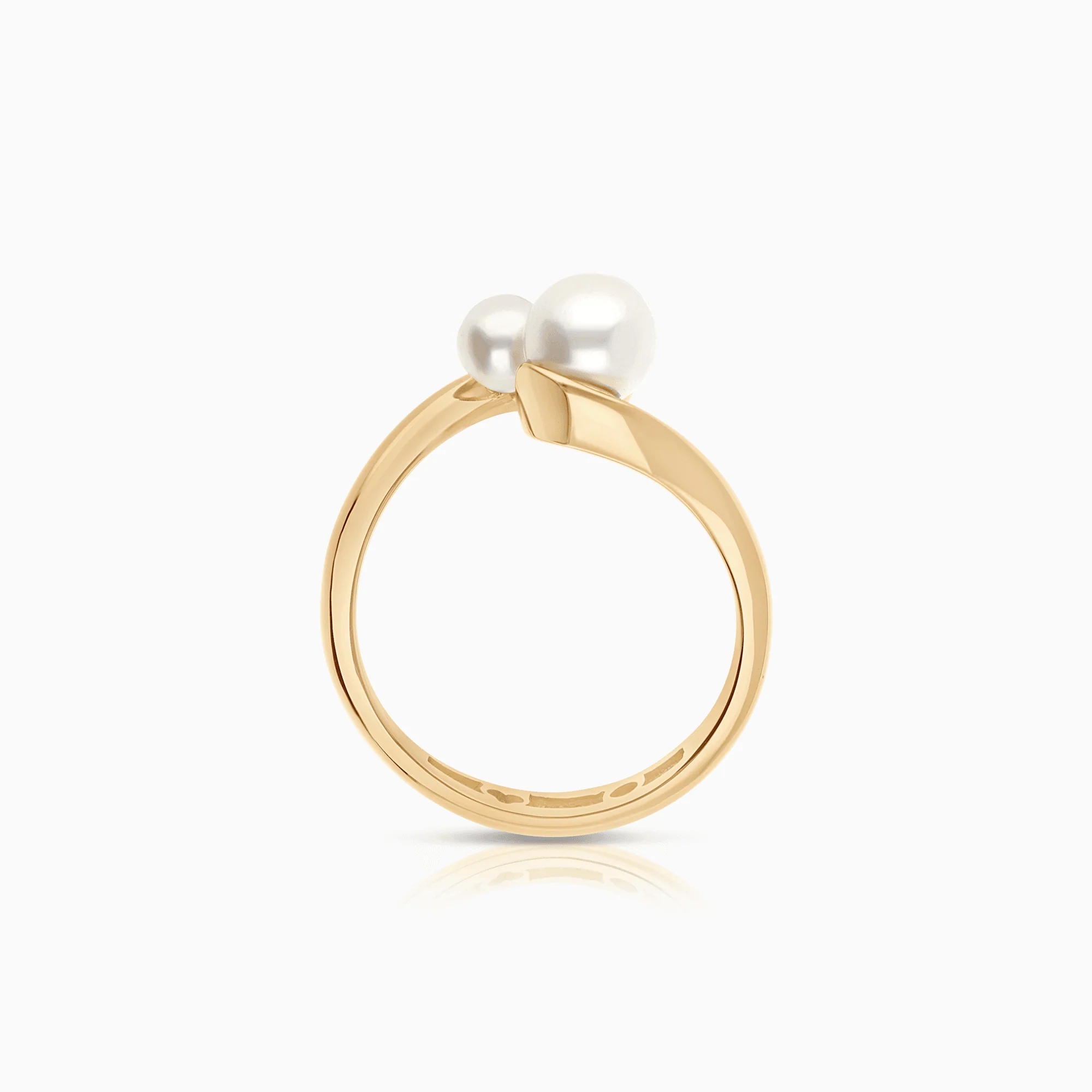 Gold ring with pearls 4.08g 18K gold - Image 2