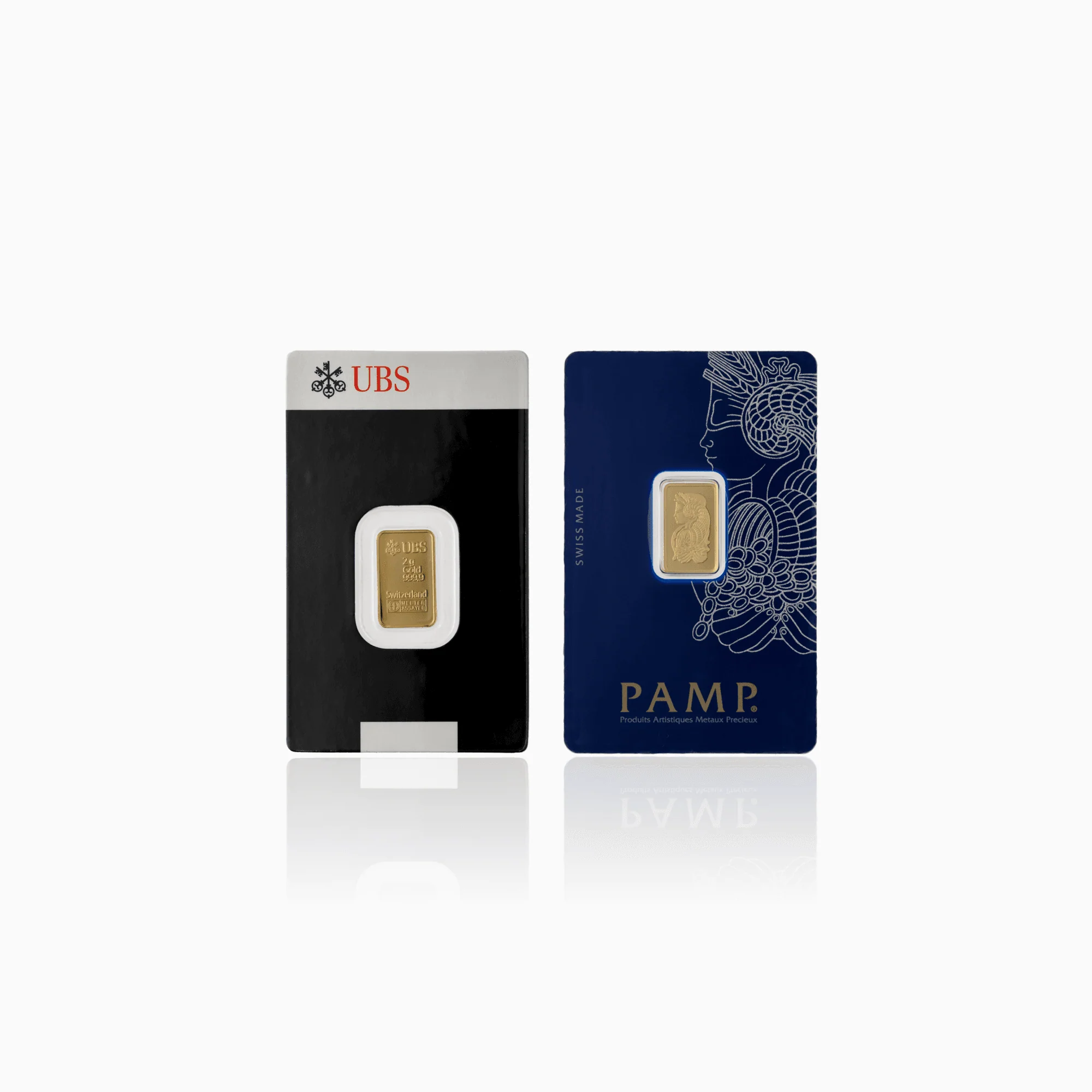 Gold bar circulated 2.0g - various manufacturers