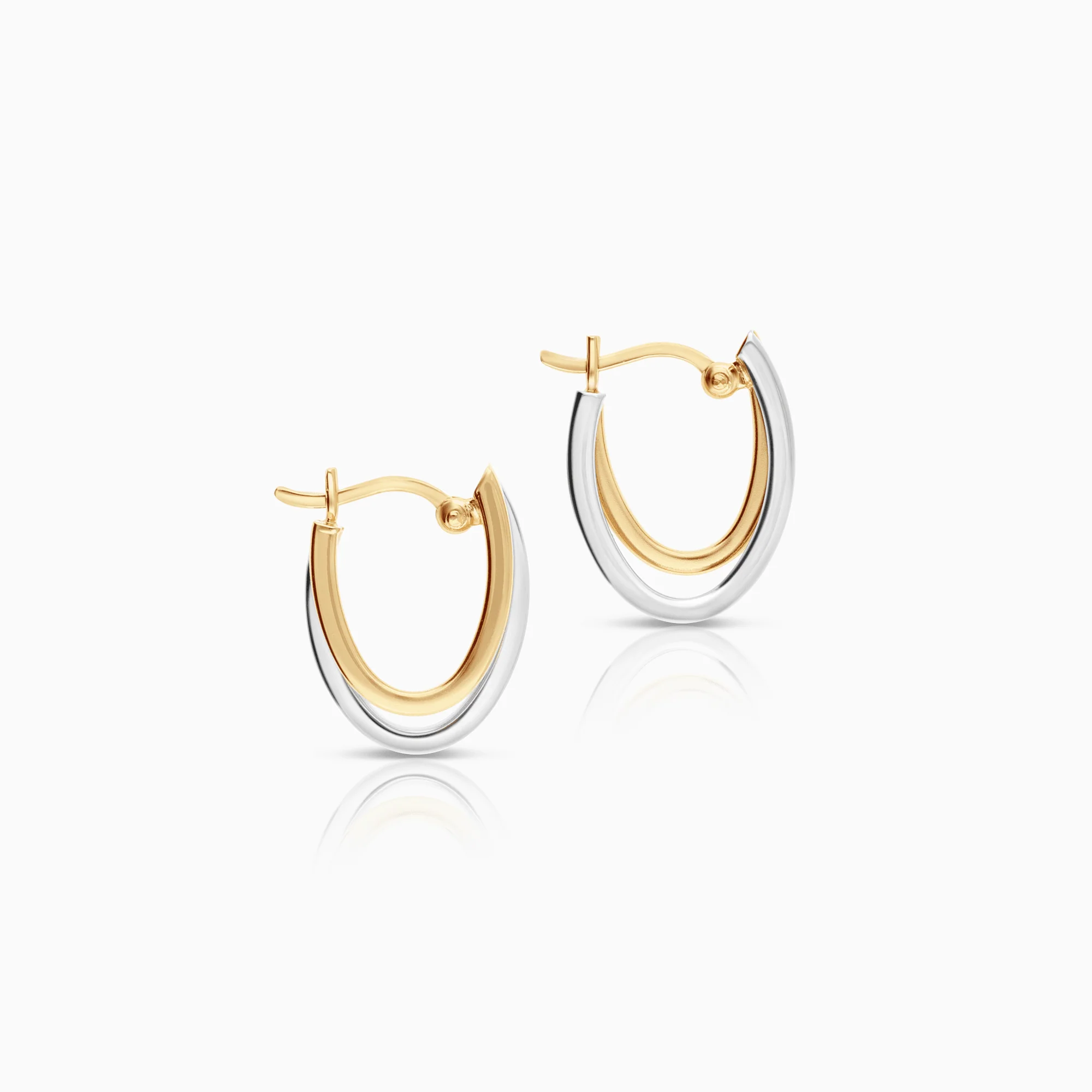 Gold Earrings 1.87g 18K White/Yellow Gold - Image 2