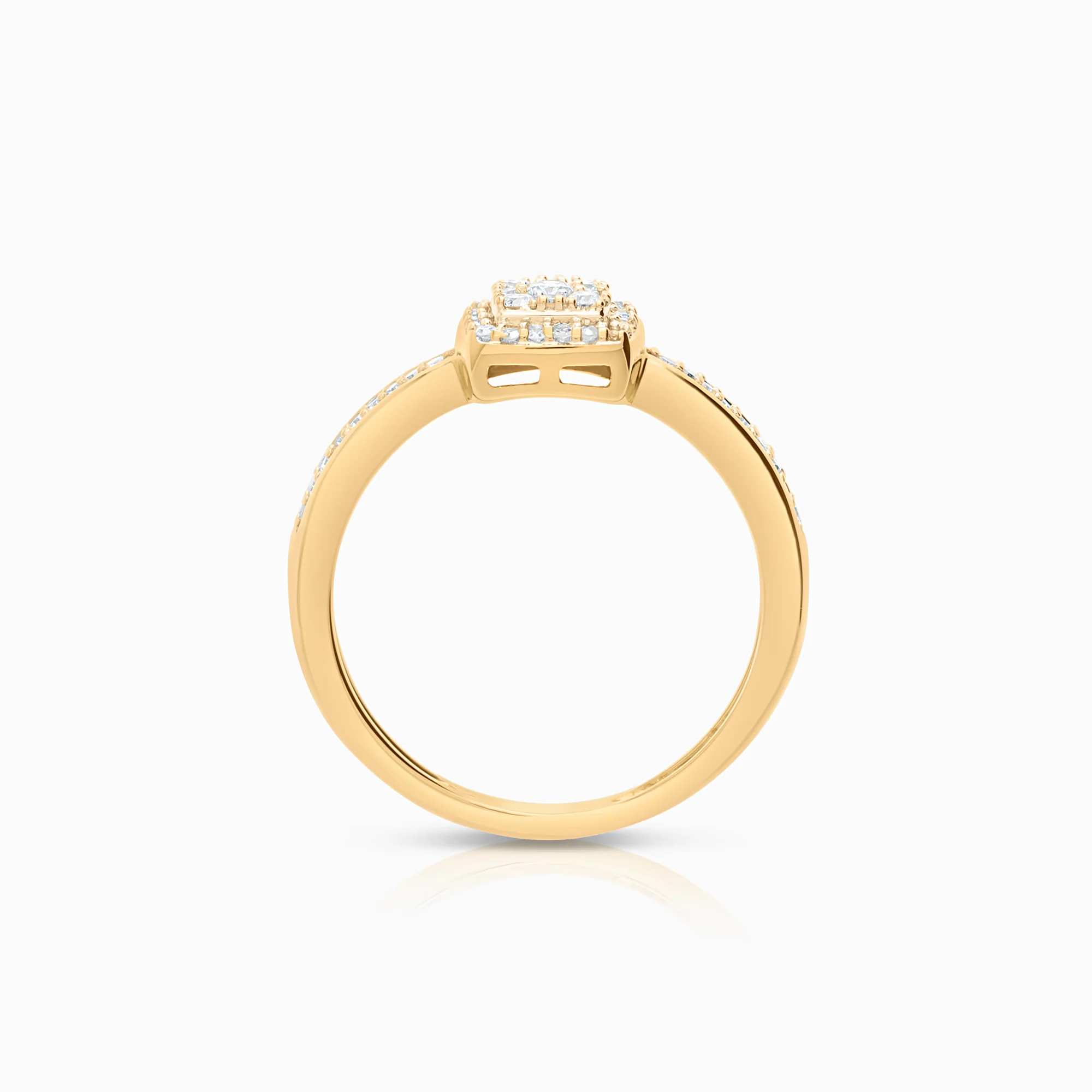 Diamond ring 0.15ct 18K gold - Image 2