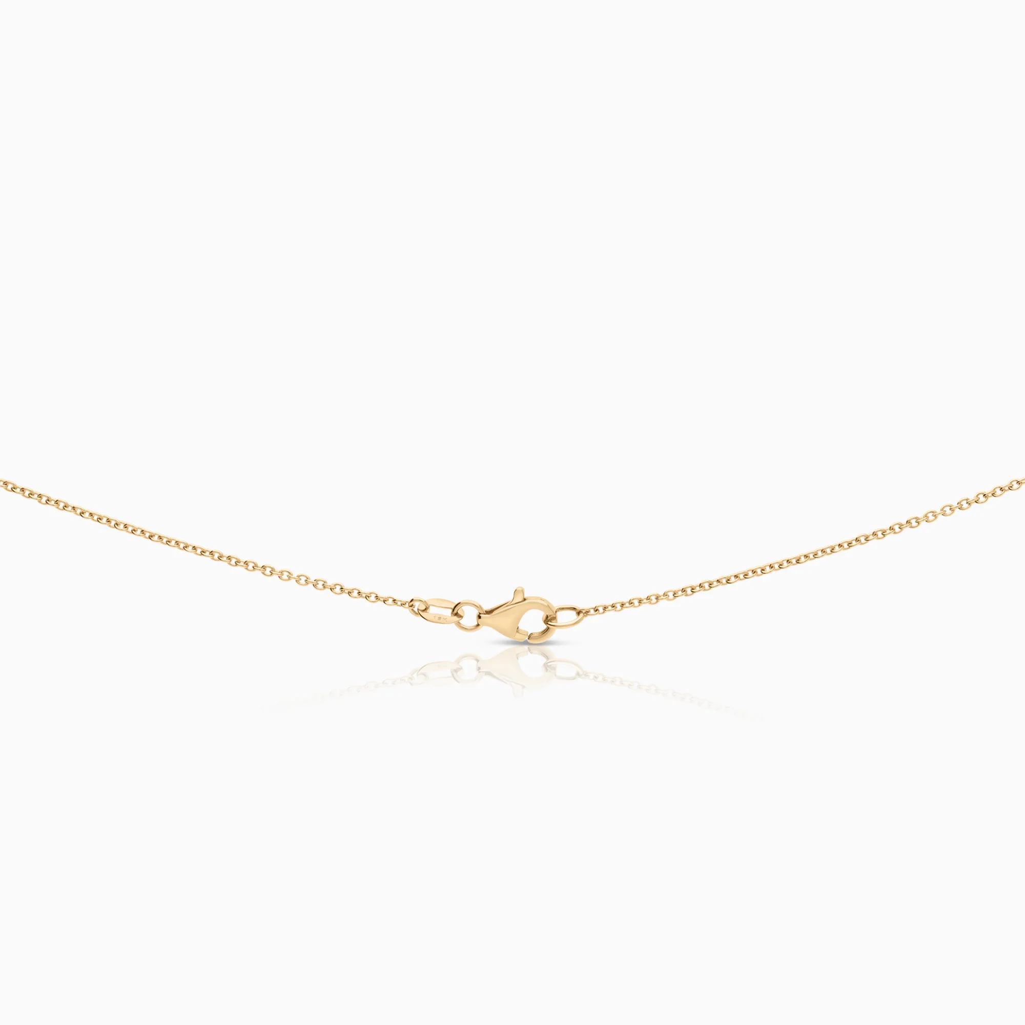 Halo necklace 0.27ct peridot 18K gold - Image 2