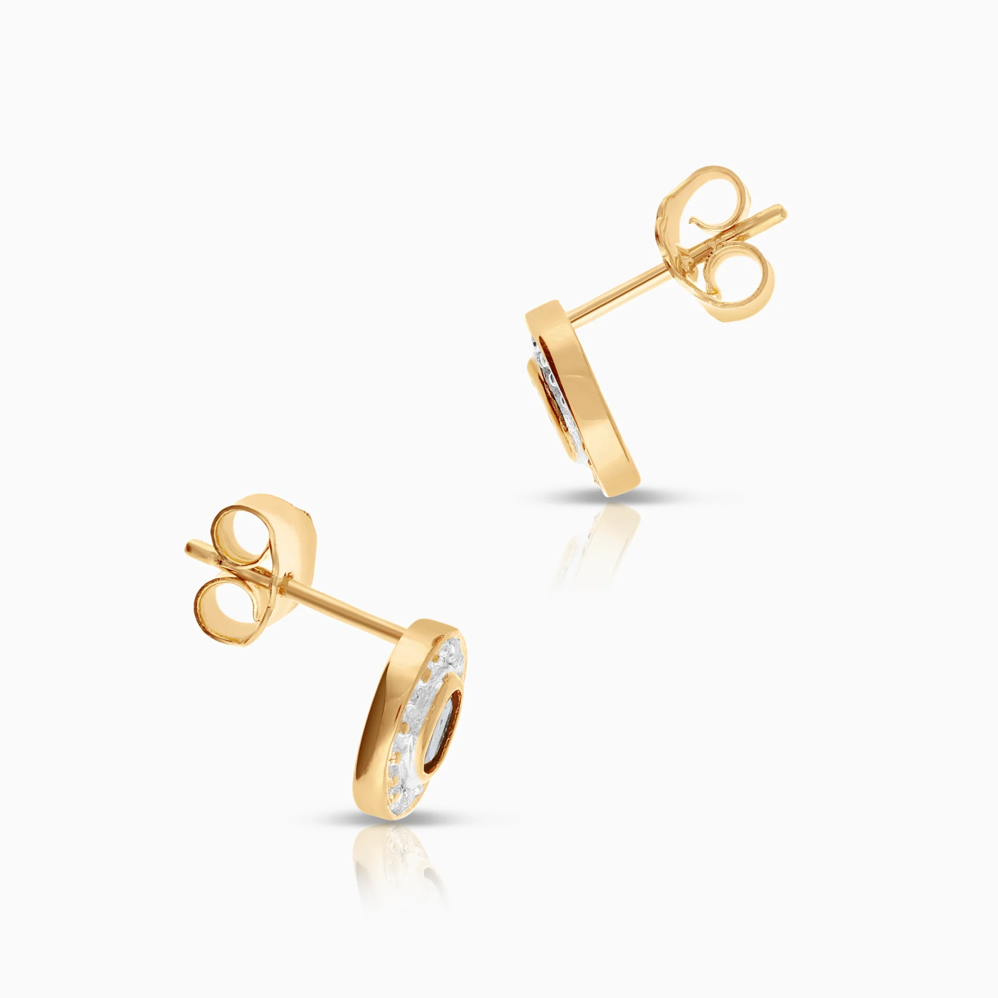 Halo earring 0.01ct 18K gold - Image 2