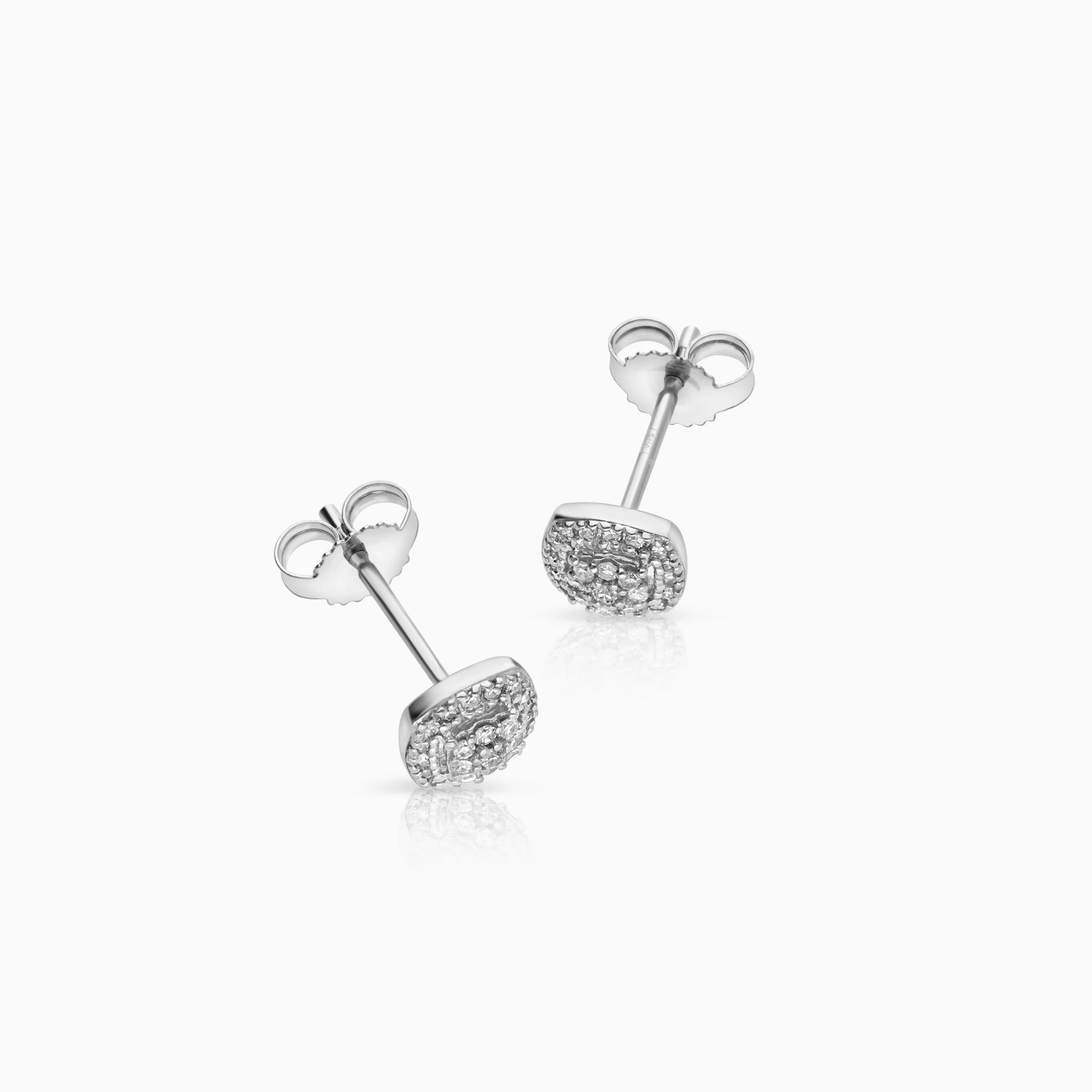 Halo earrings 0.14 ct 18K gold - Image 2