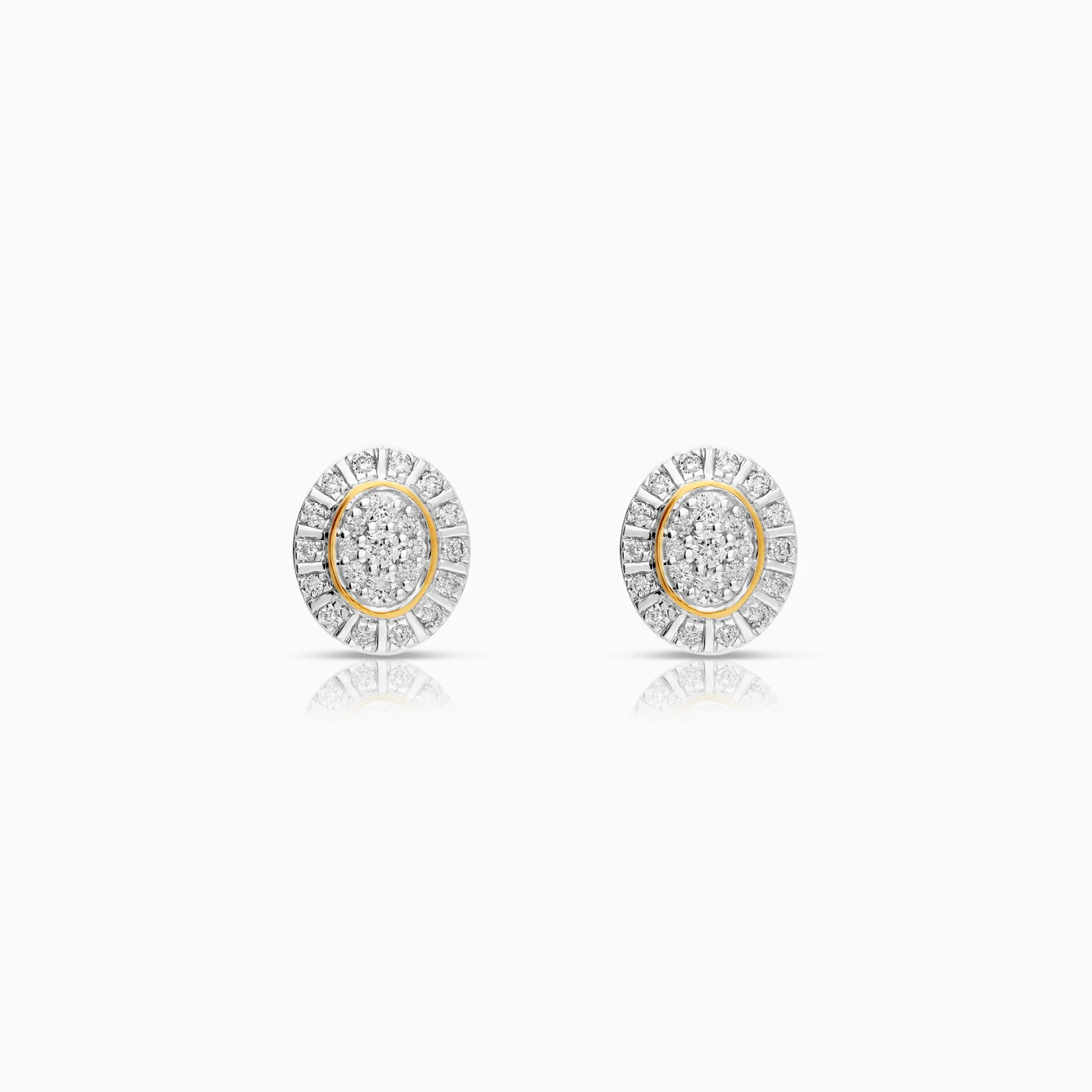 Halo earrings 0.27ct 18K gold
