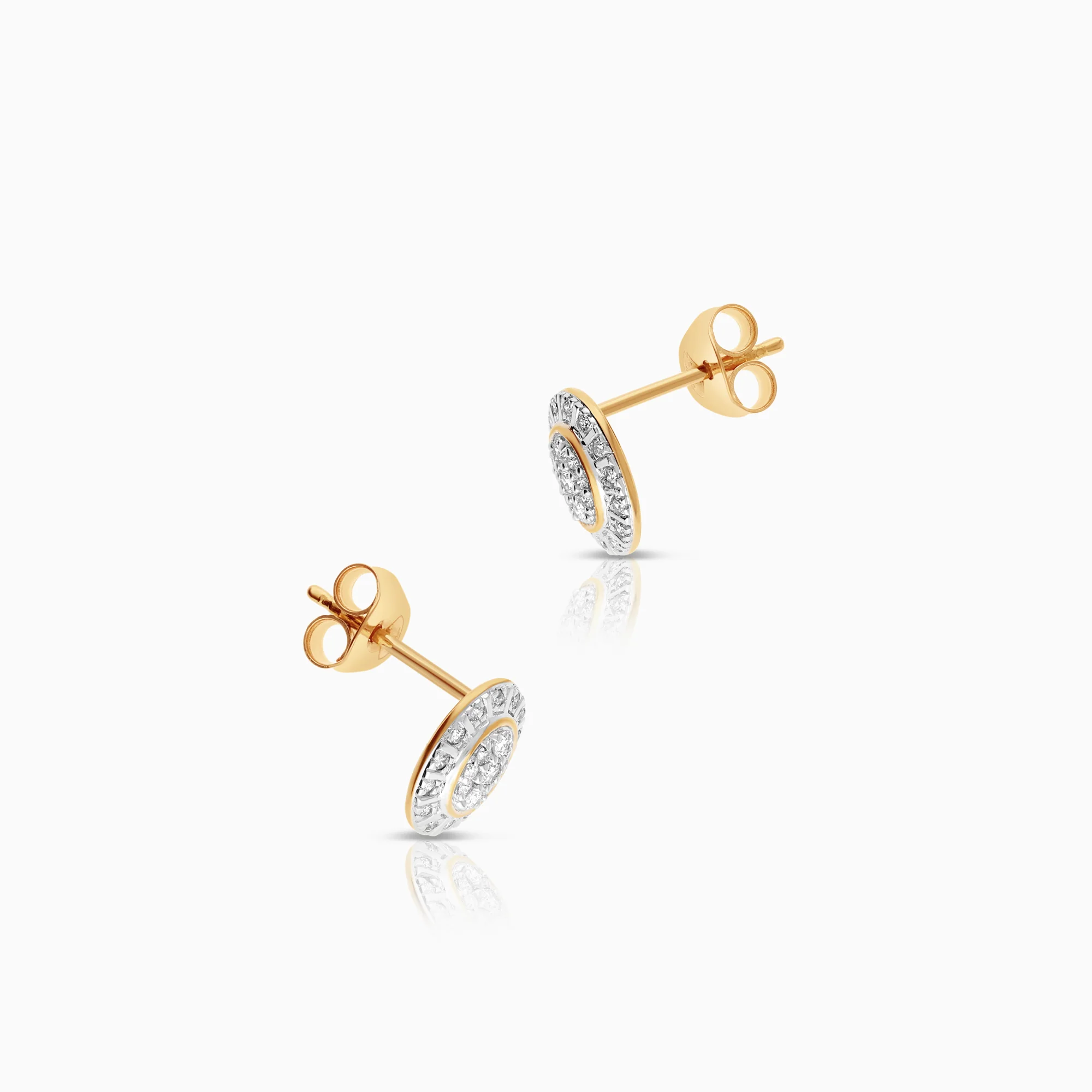 Halo earrings 0.27ct 18K gold - Image 2