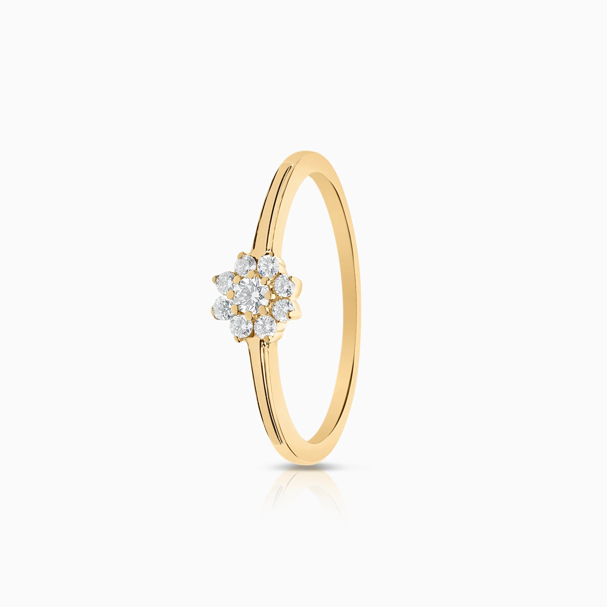 Halo ring 0.12ct 14K gold
