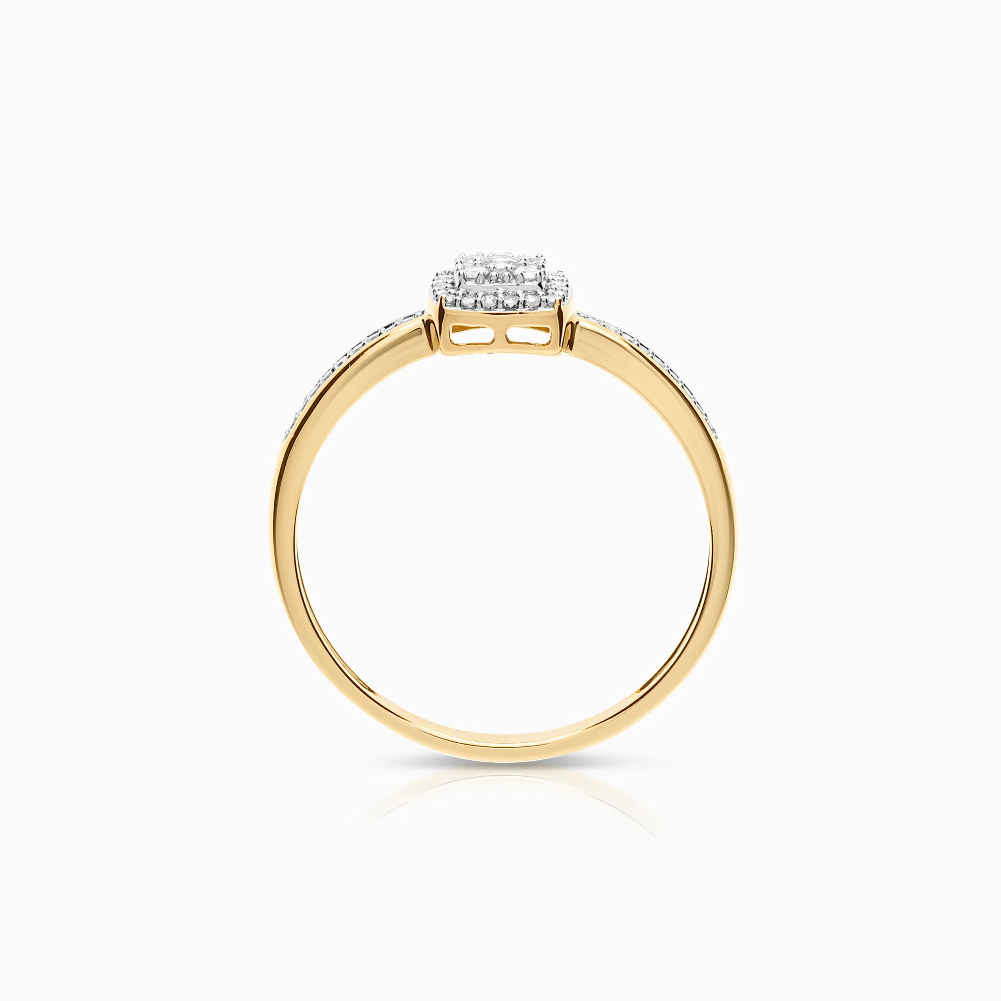 Halo ring 0.15ct 18K gold - Image 2