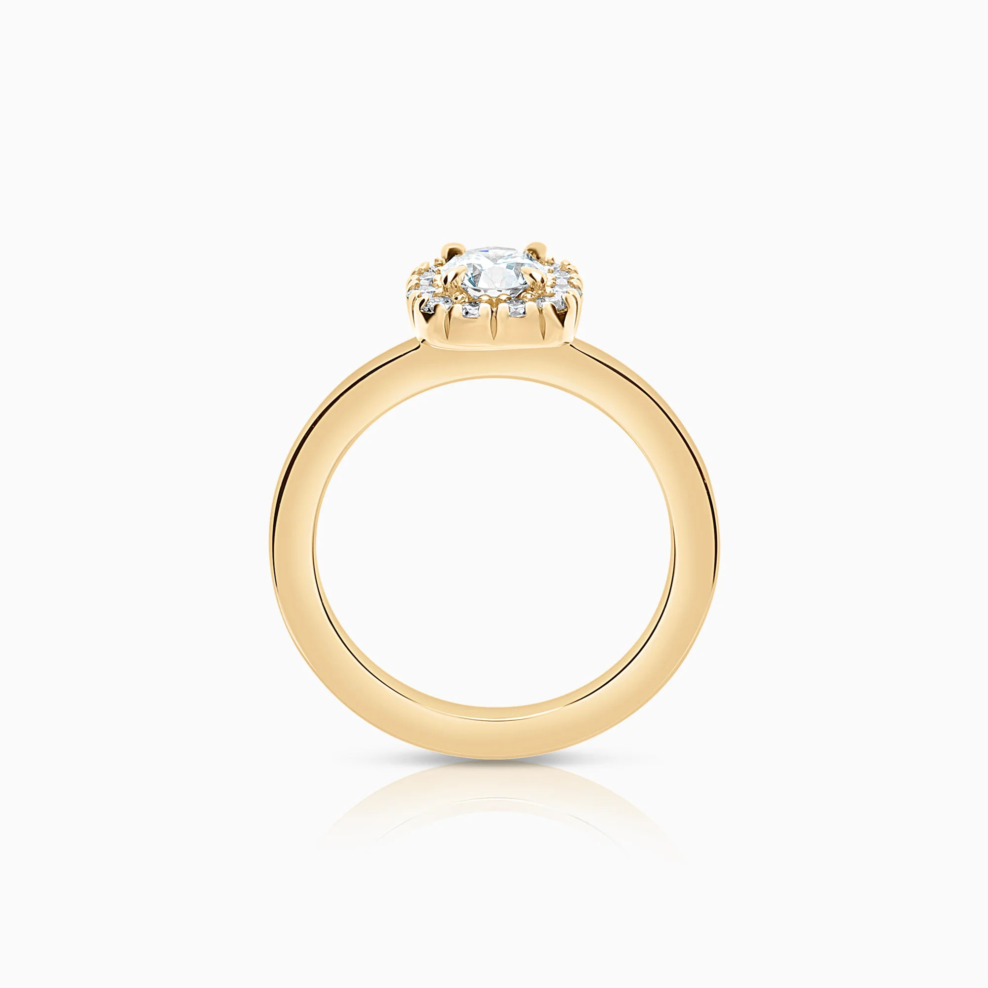 Halo ring 0.37ct lab-grown diamonds 14K gold - Image 2