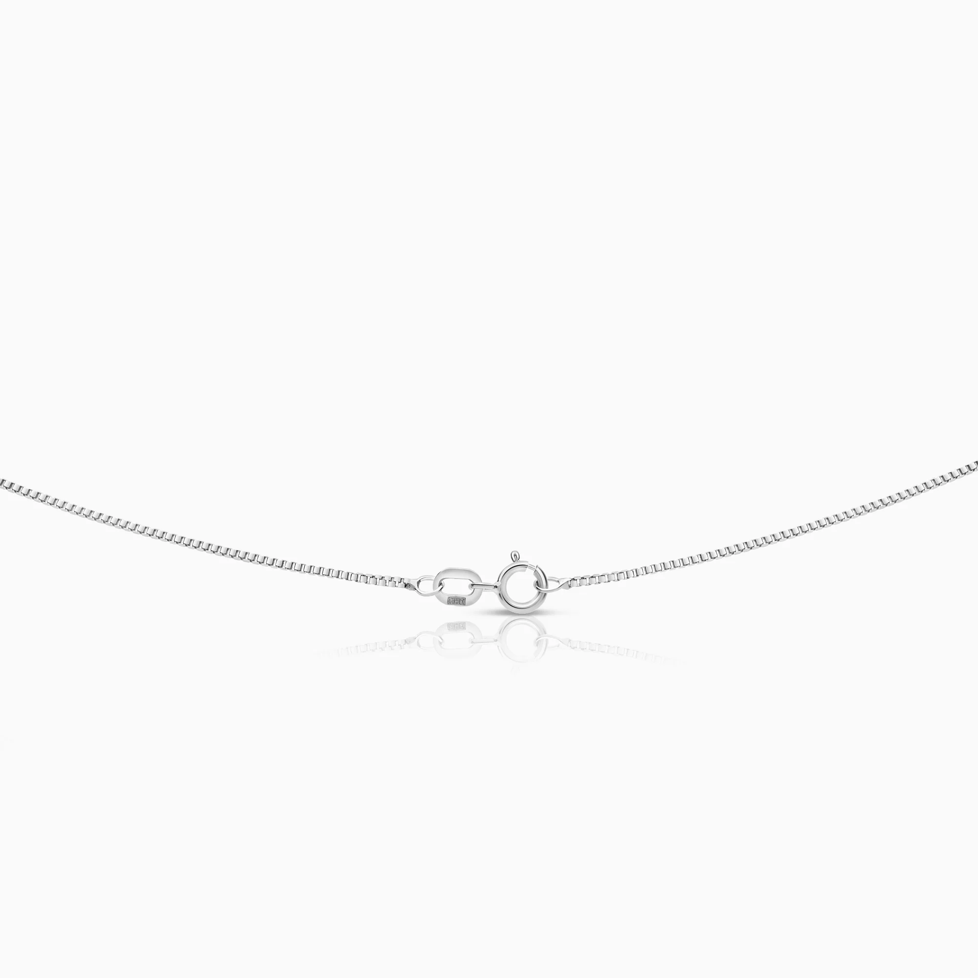Necklace with Halo pendant 0.06ct 18K white gold - Image 2