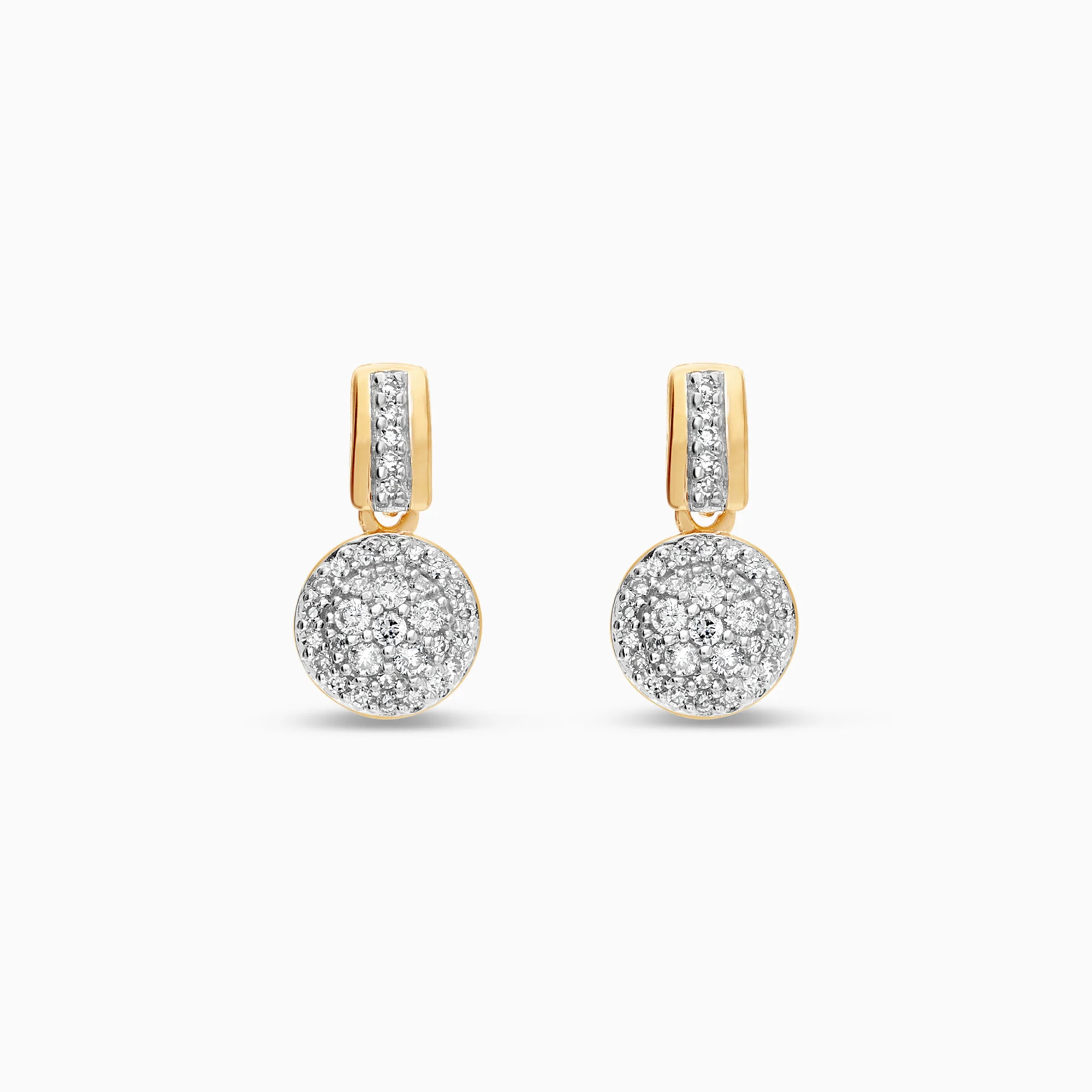 Halo earrings 0.19ct 18K gold
