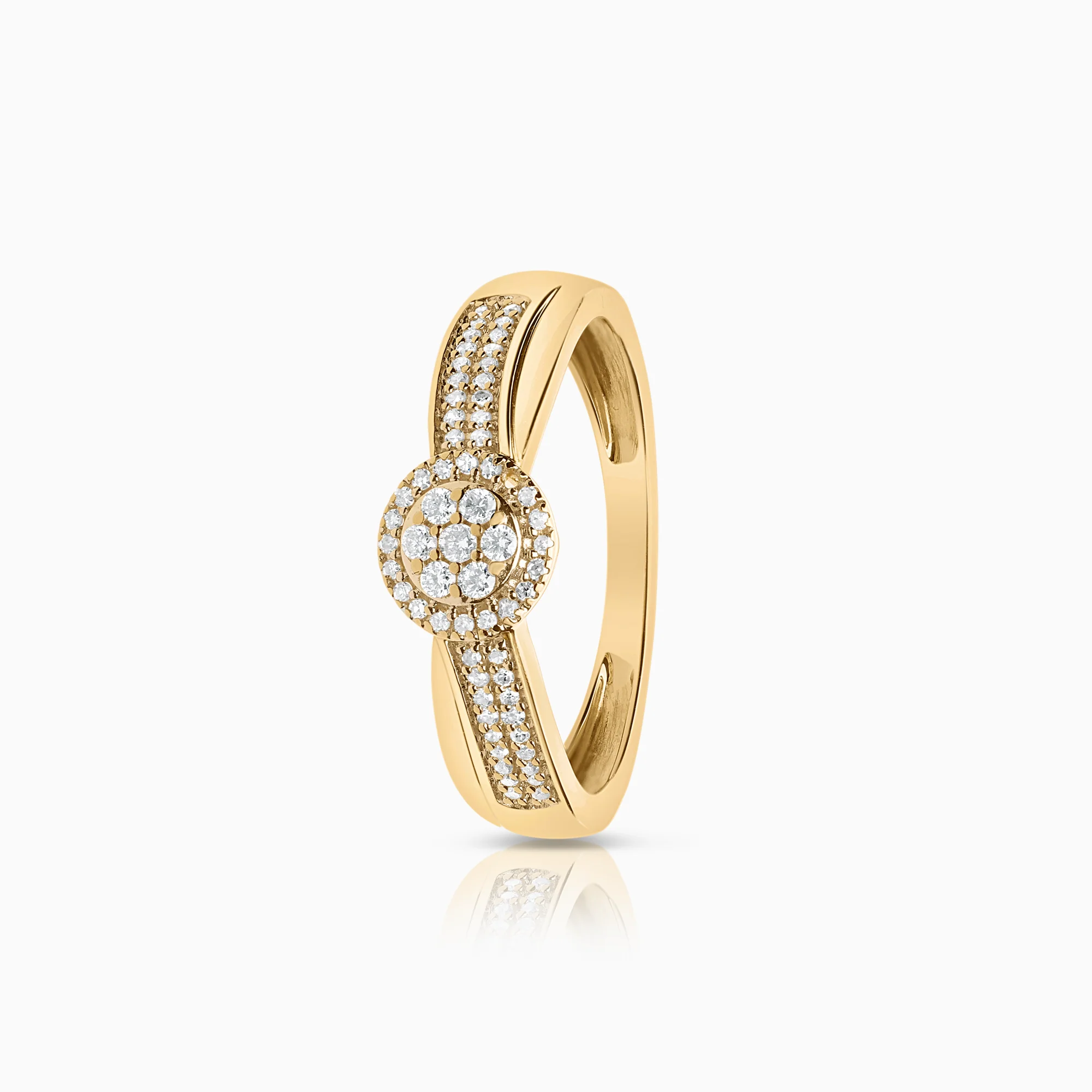 Halo ring 0.35ct 18K gold