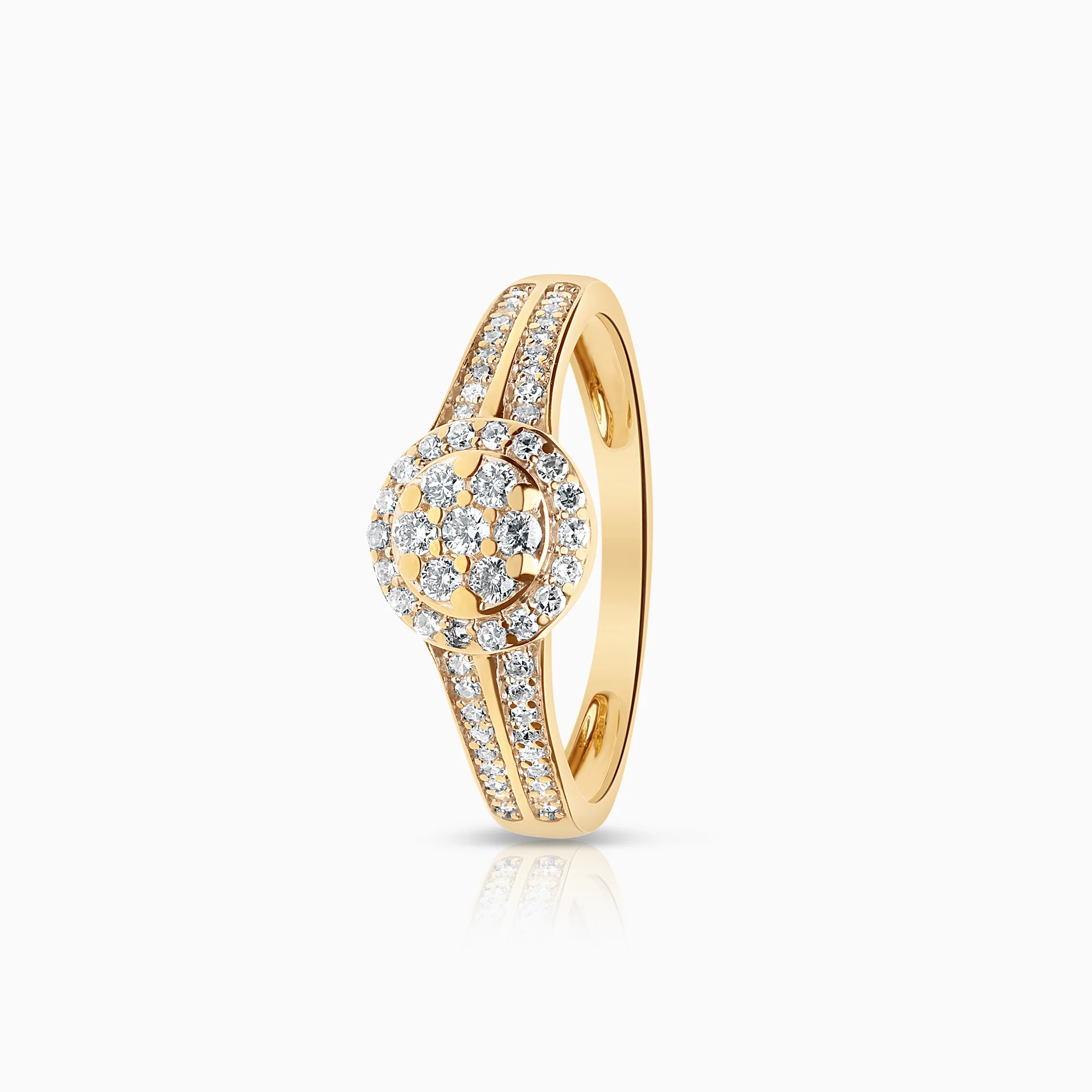 Halo ring 0.35ct 18K gold