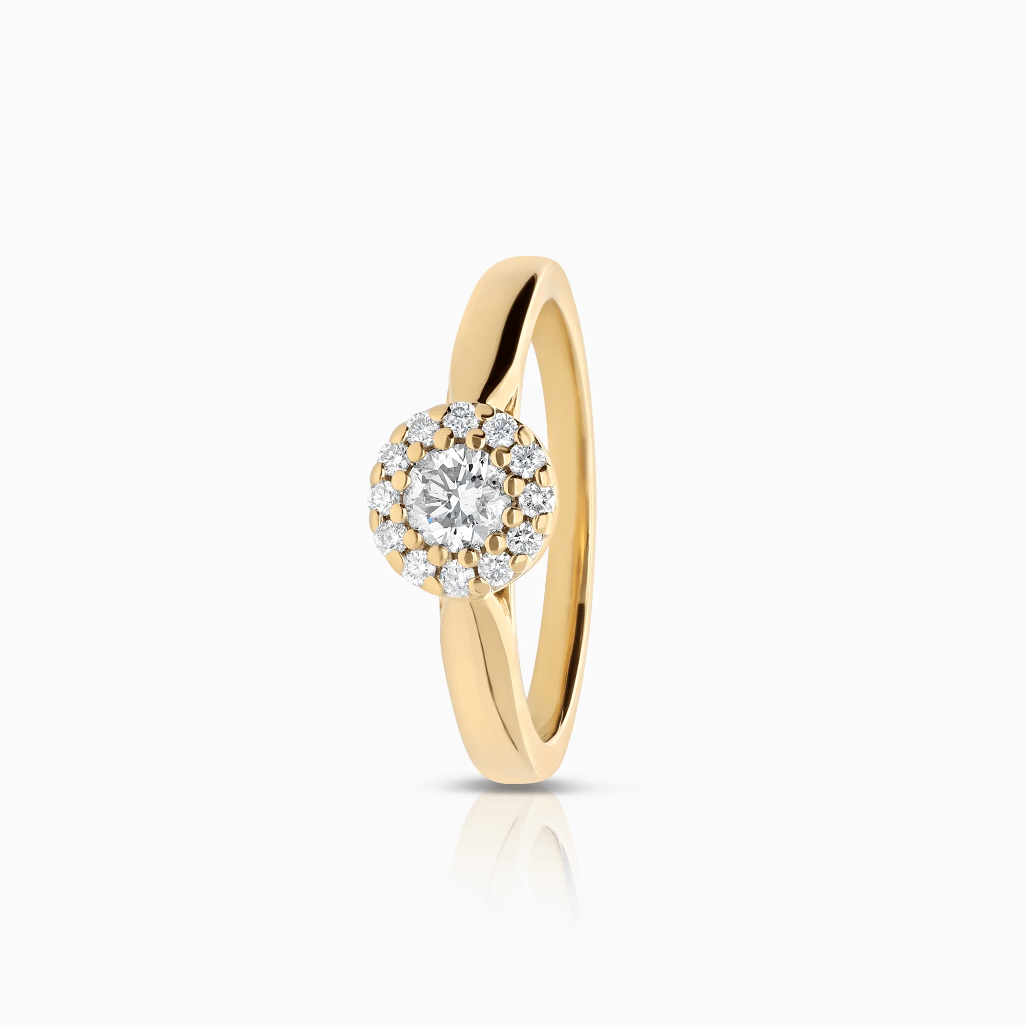 Halo ring 0.37ct 18K gold