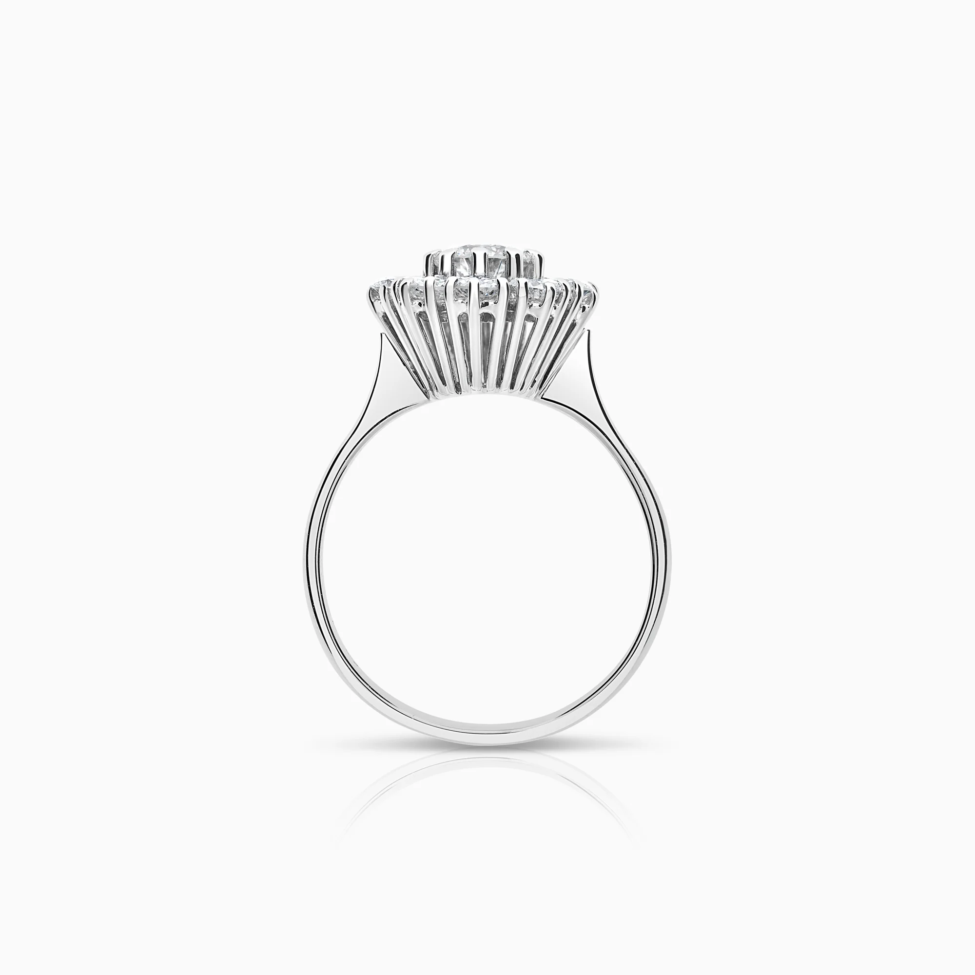 Halo ring 1.60ct 18K white gold - Image 3