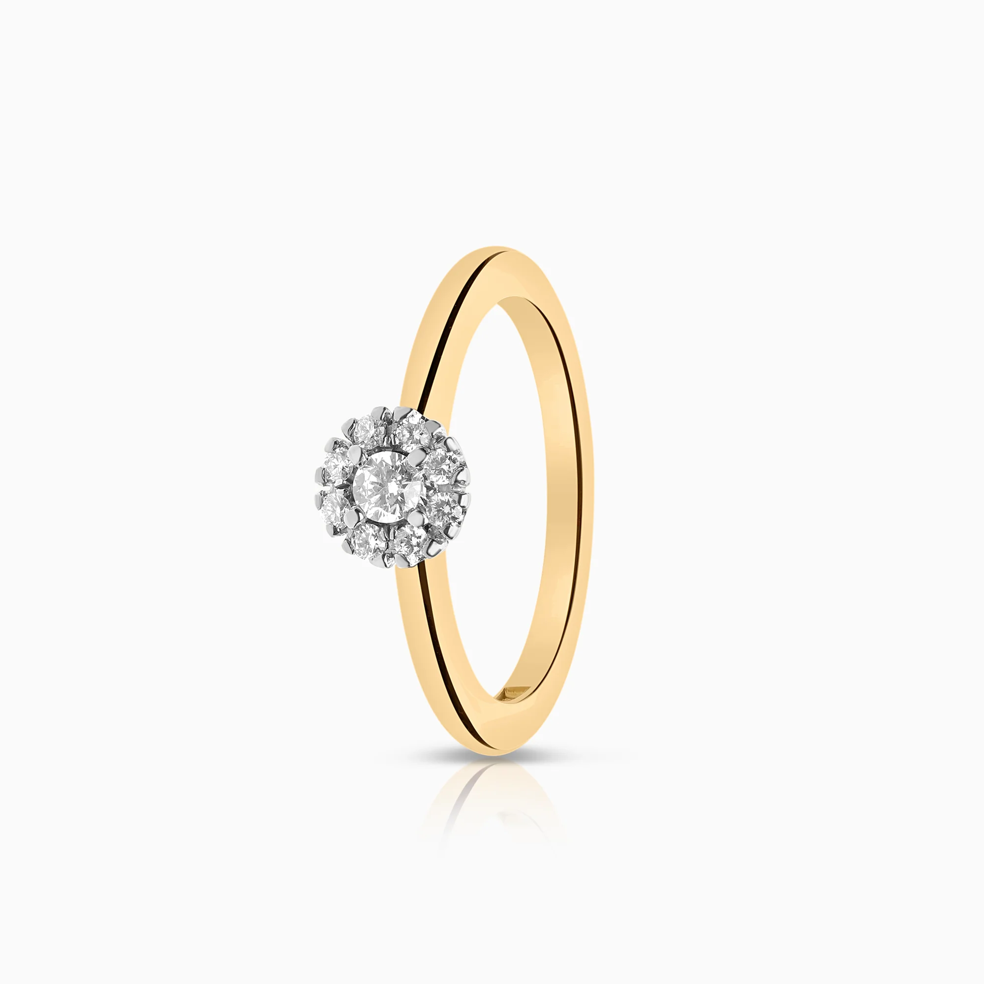 Halo ring from Engelbert 0.15ct 18K gold