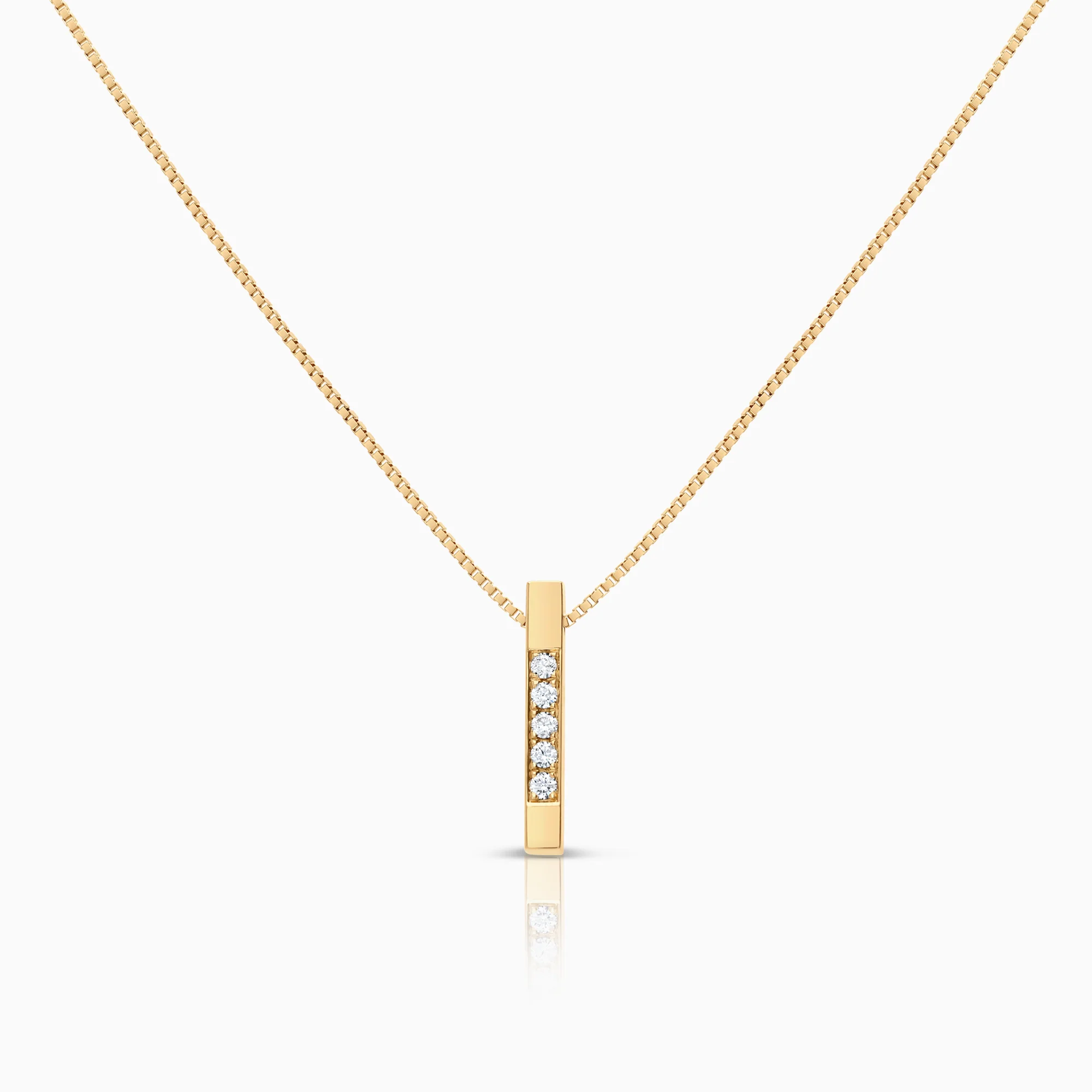 Necklace with diamond pendant 0.25ct 18K gold