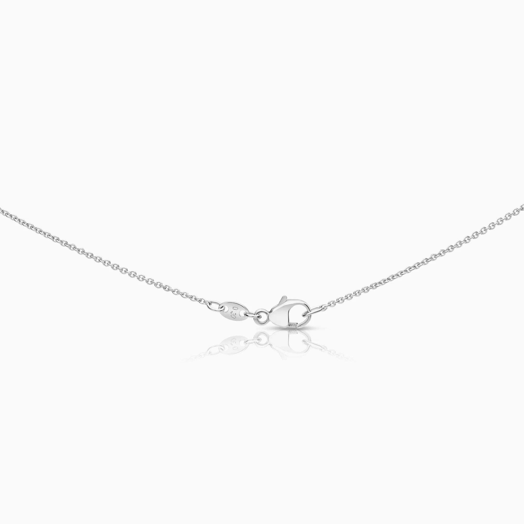 Necklace with diamond pendant 0.30ct 18K white gold - Image 2