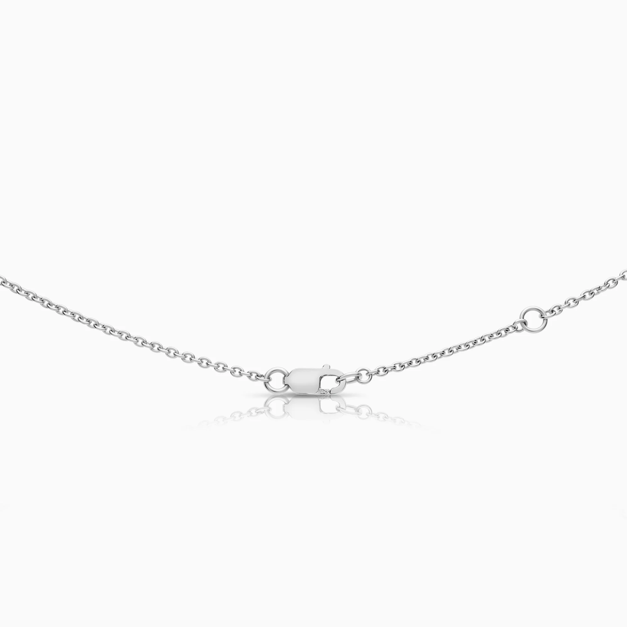 Necklace with diamond pendant 0.70ct 14K white gold - Image 2