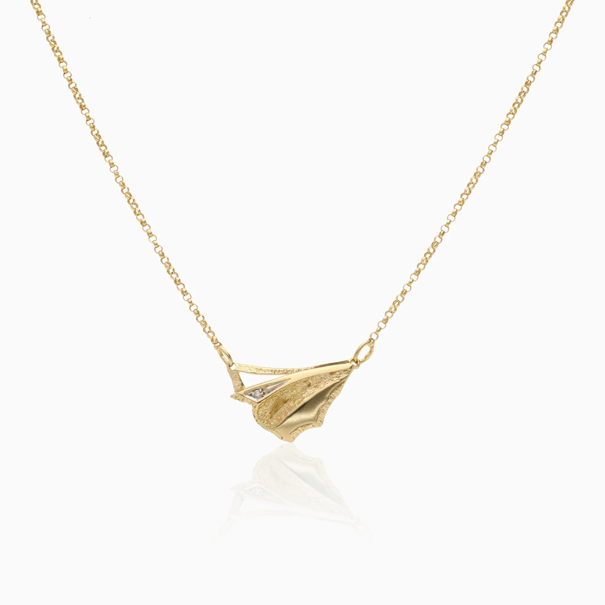 Cable chain necklace with pendant 4.86g 18K gold