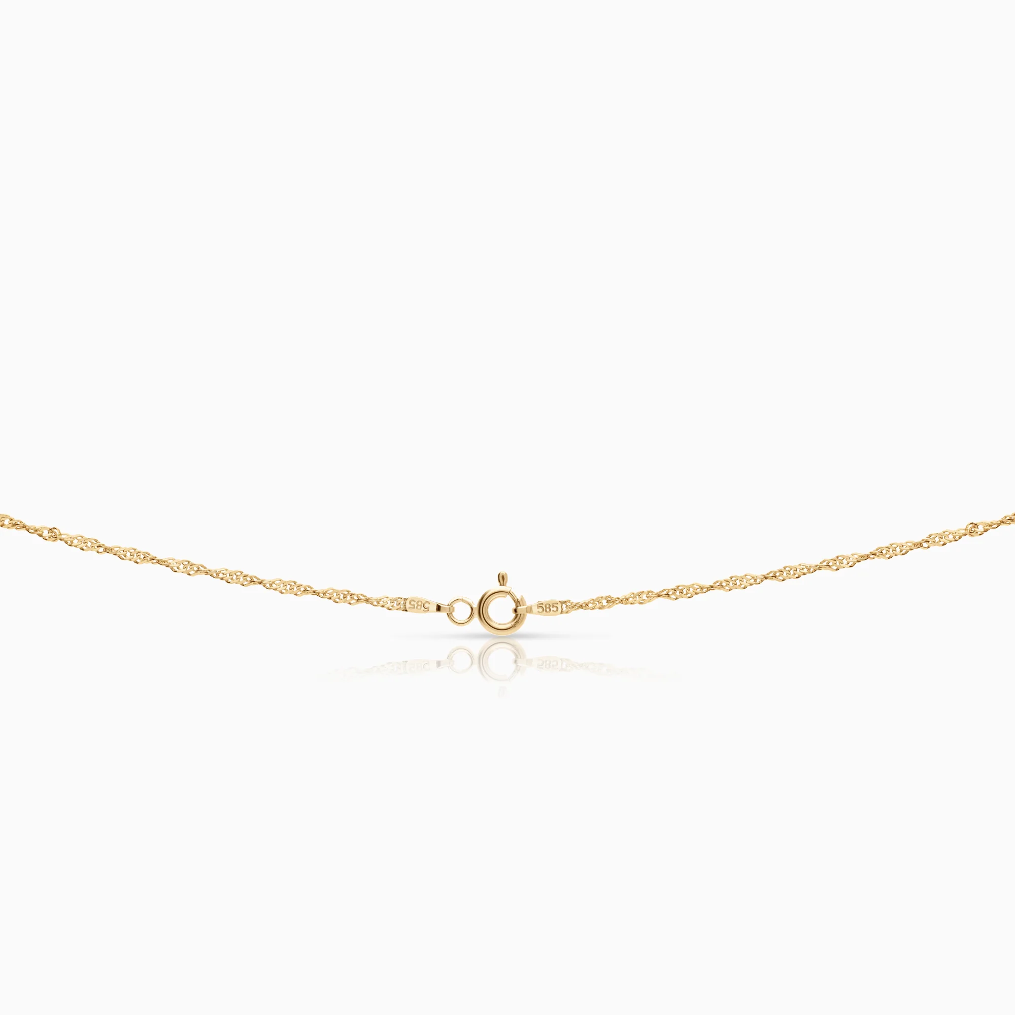 Flower necklace with cubic zirconia 3.64g 14K gold - Image 2