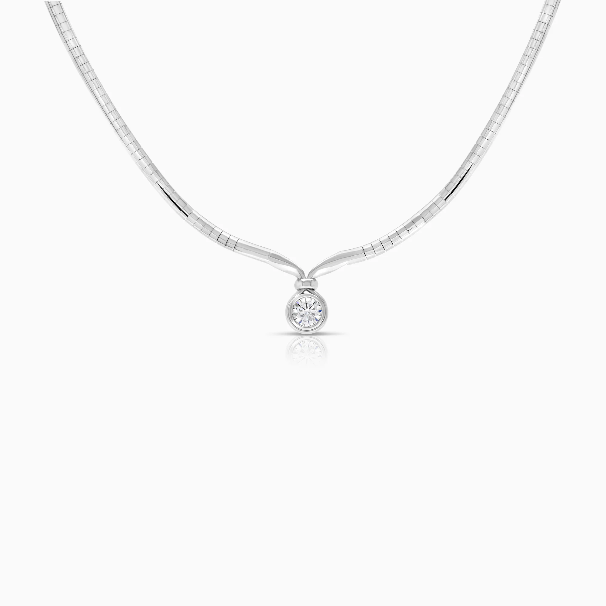 Necklace with pendant 21.77g 14K white gold