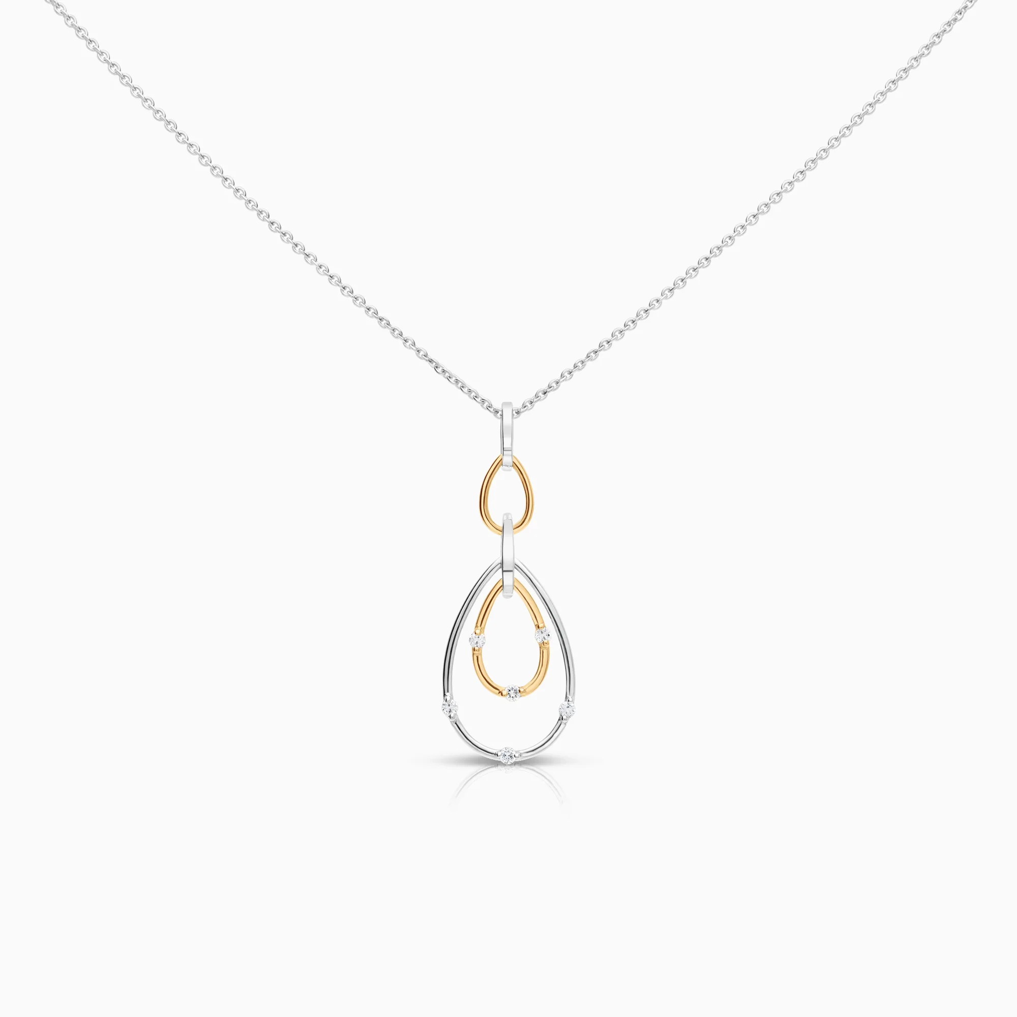 Necklace cubic zirconia 3.31g 18K white gold