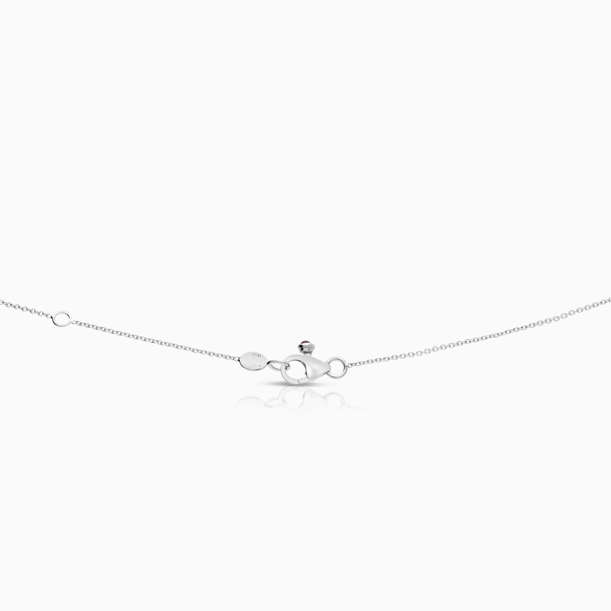Necklace diamonds 0.15 ct 2.26g 18K white gold - Image 2