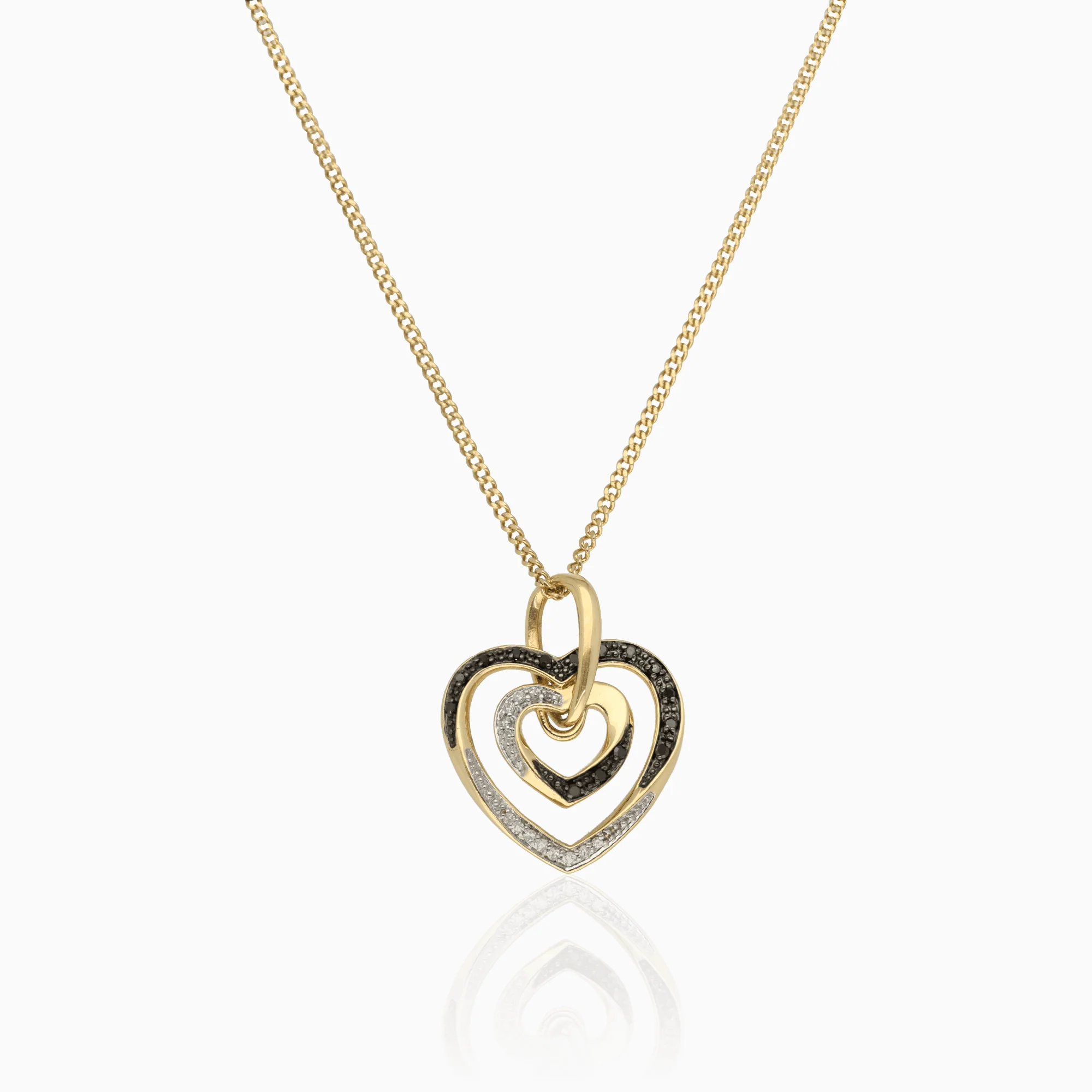 Diamond heart necklace 0.15ct 18K