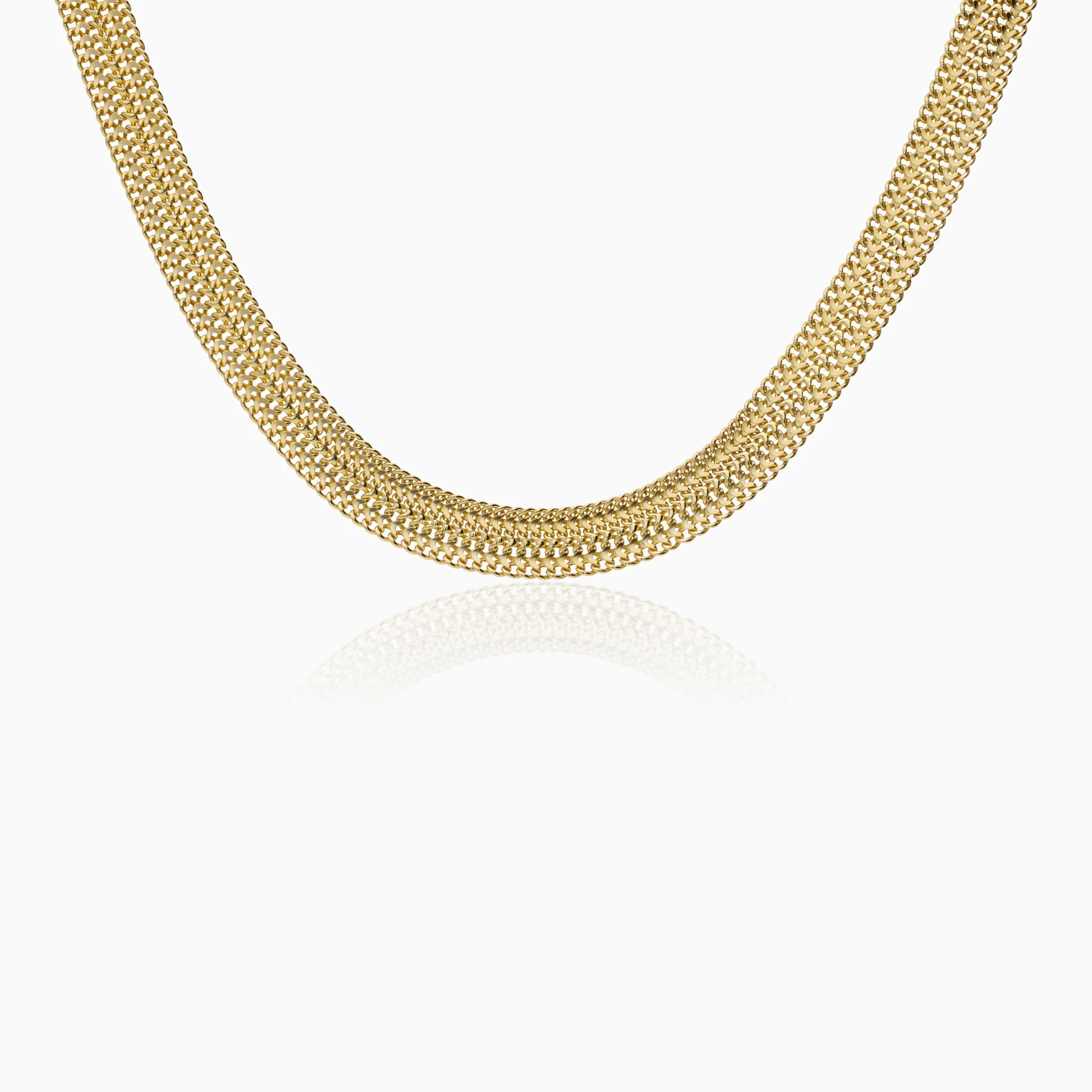 Herringbone necklace 30.20g 18K gold