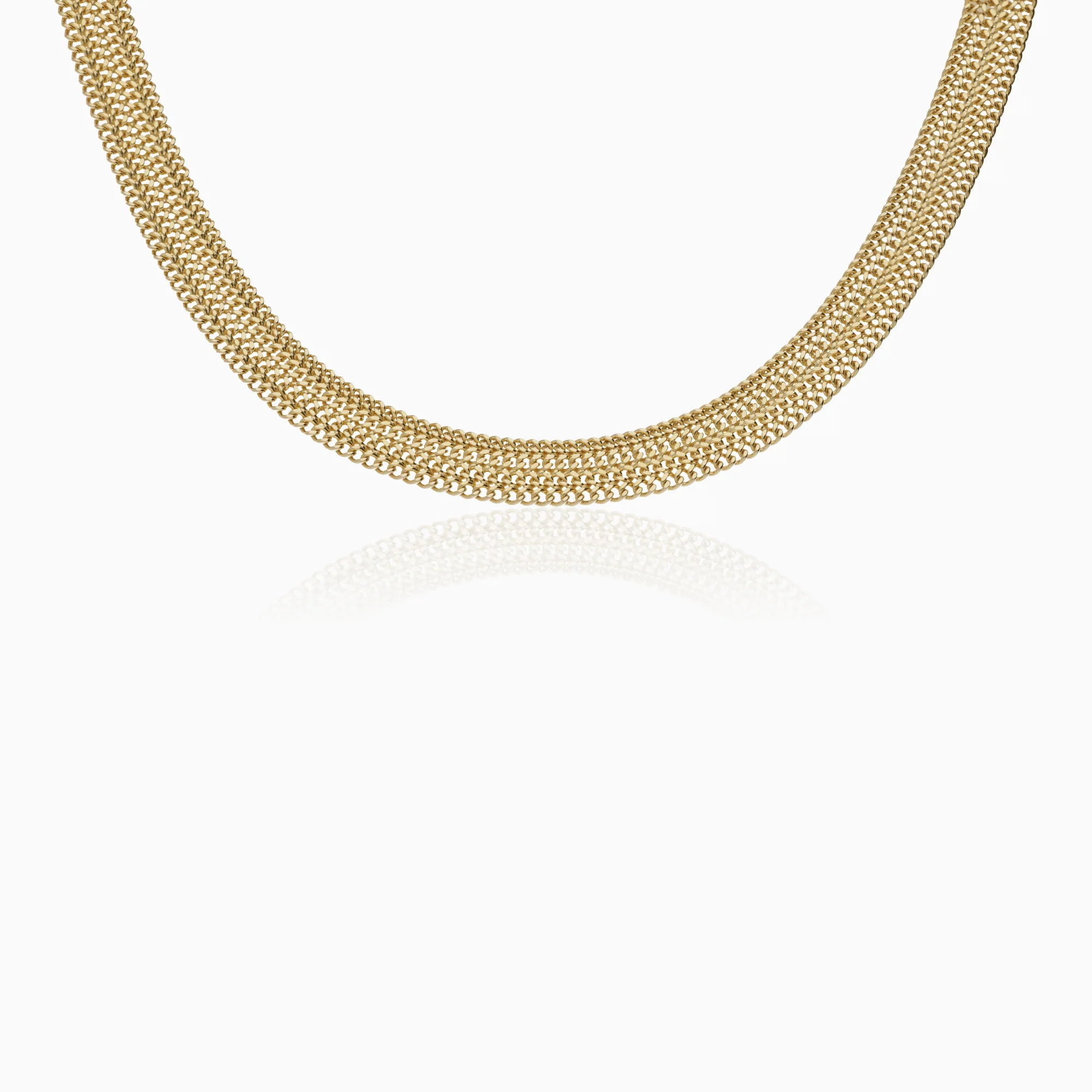 Fishbone necklace 31.6g 18K gold