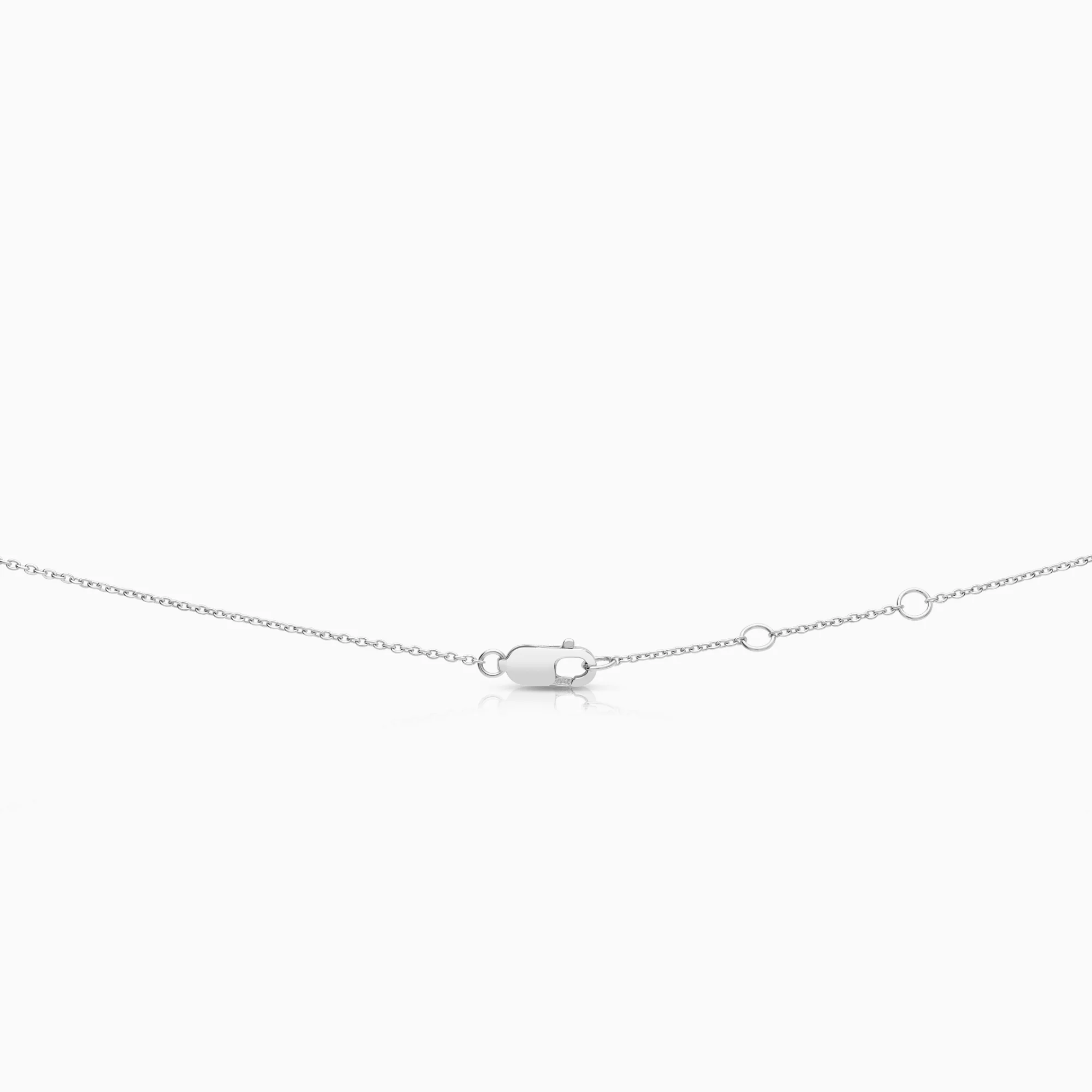 Heart necklace 0.04ct 18K white gold - Image 2