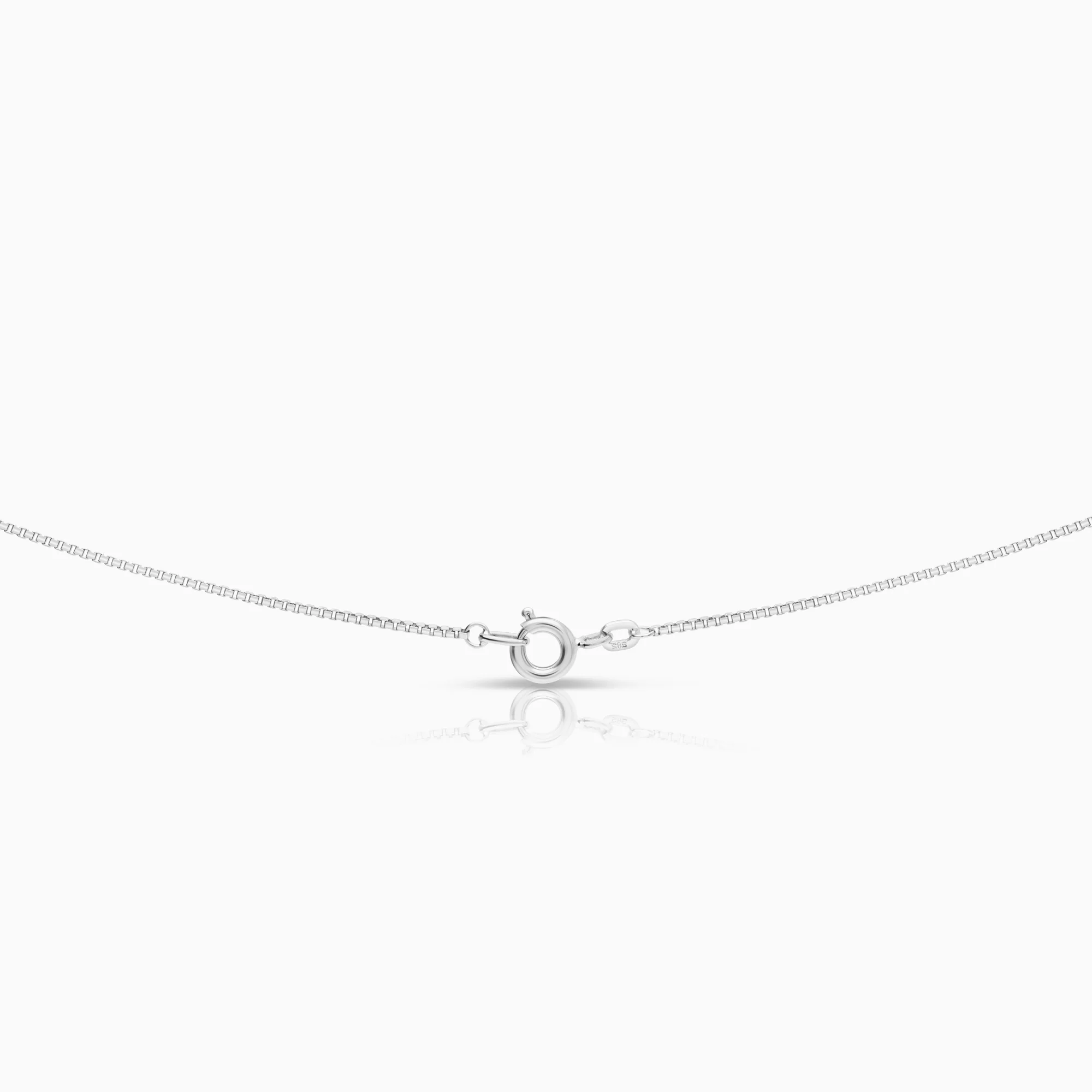 Heart necklace 0.09ct 14K white gold - Image 2