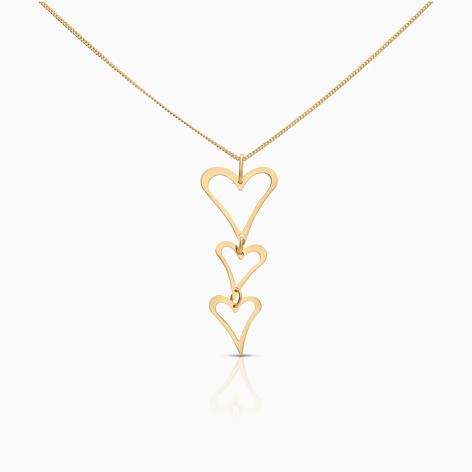 Heart necklace 2.57g 18K gold