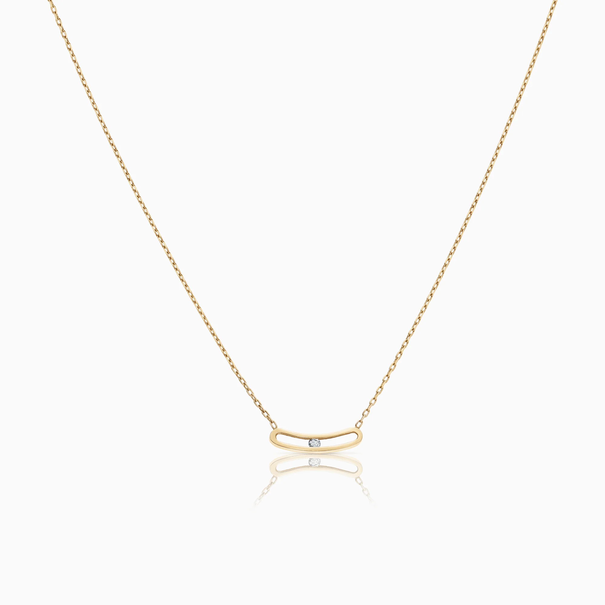 Necklace with Diamond Pendant 0.025ct 14K Gold
