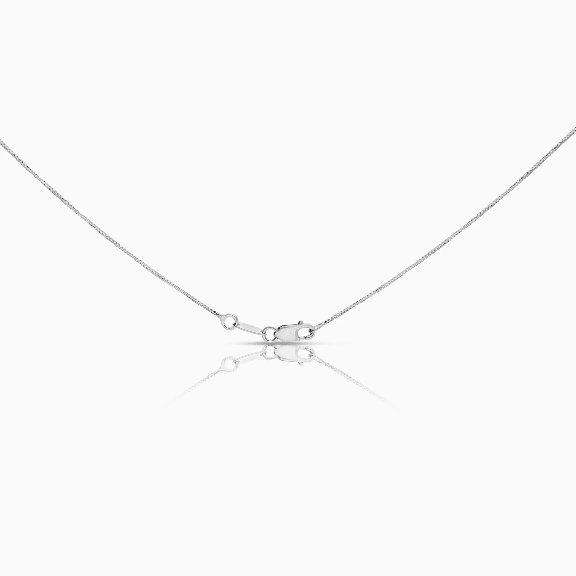 Necklace with diamond pendant 0.08ct 18K white gold - Image 2