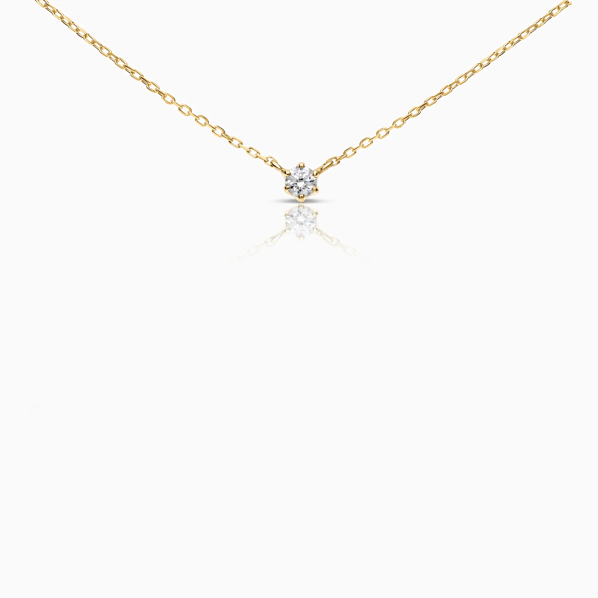 Necklace with 0.10ct diamond pendant, 18K rose gold - Image 3