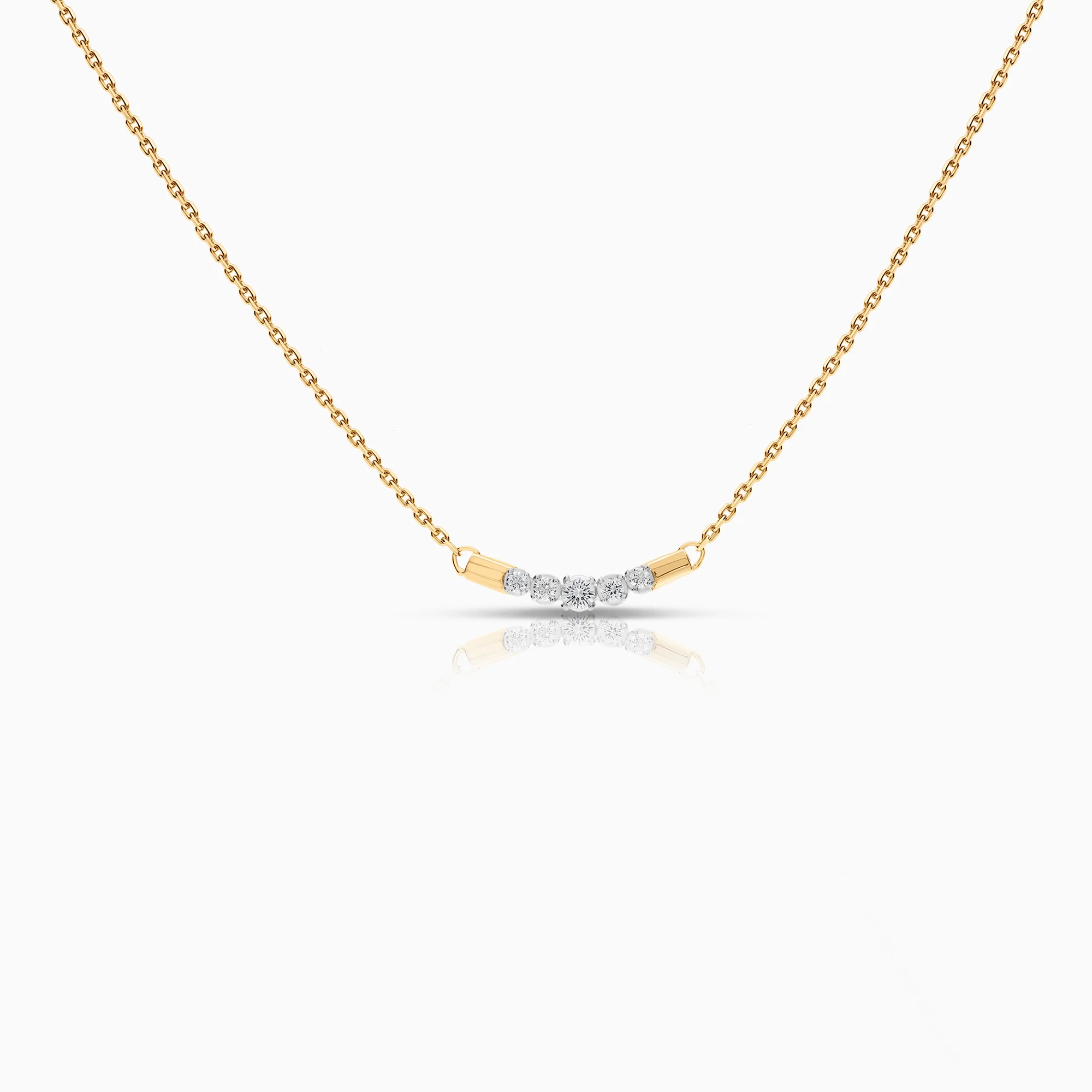 Necklace with diamond pendant 0.25ct 18K gold